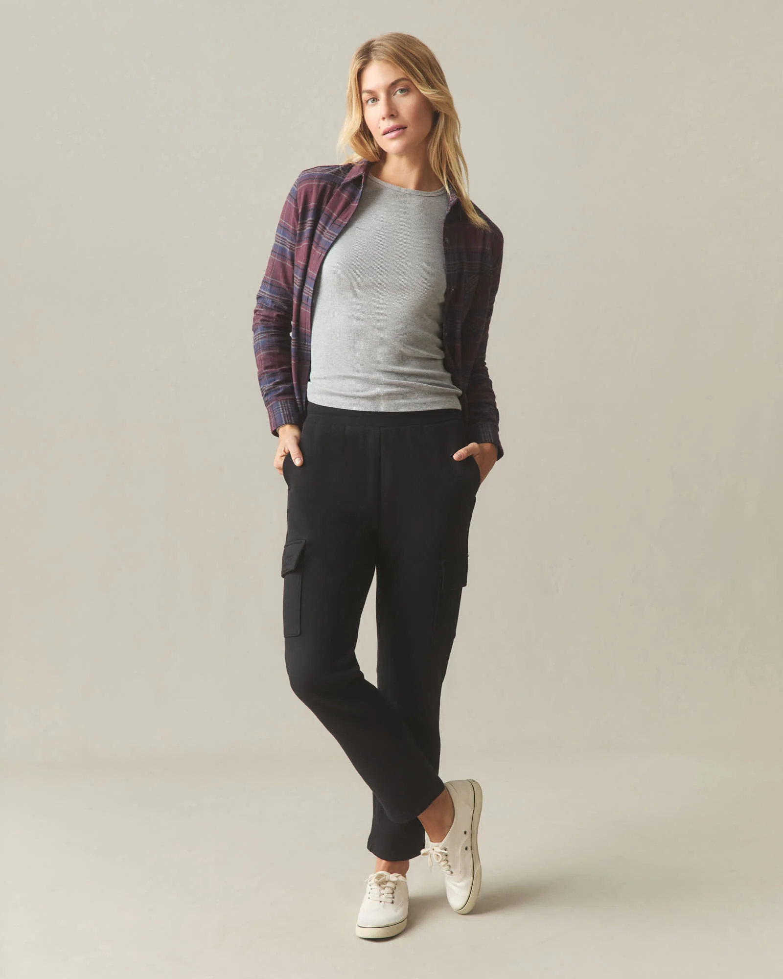 Women's Cargo Straight Sweatpant - Black - Image 2