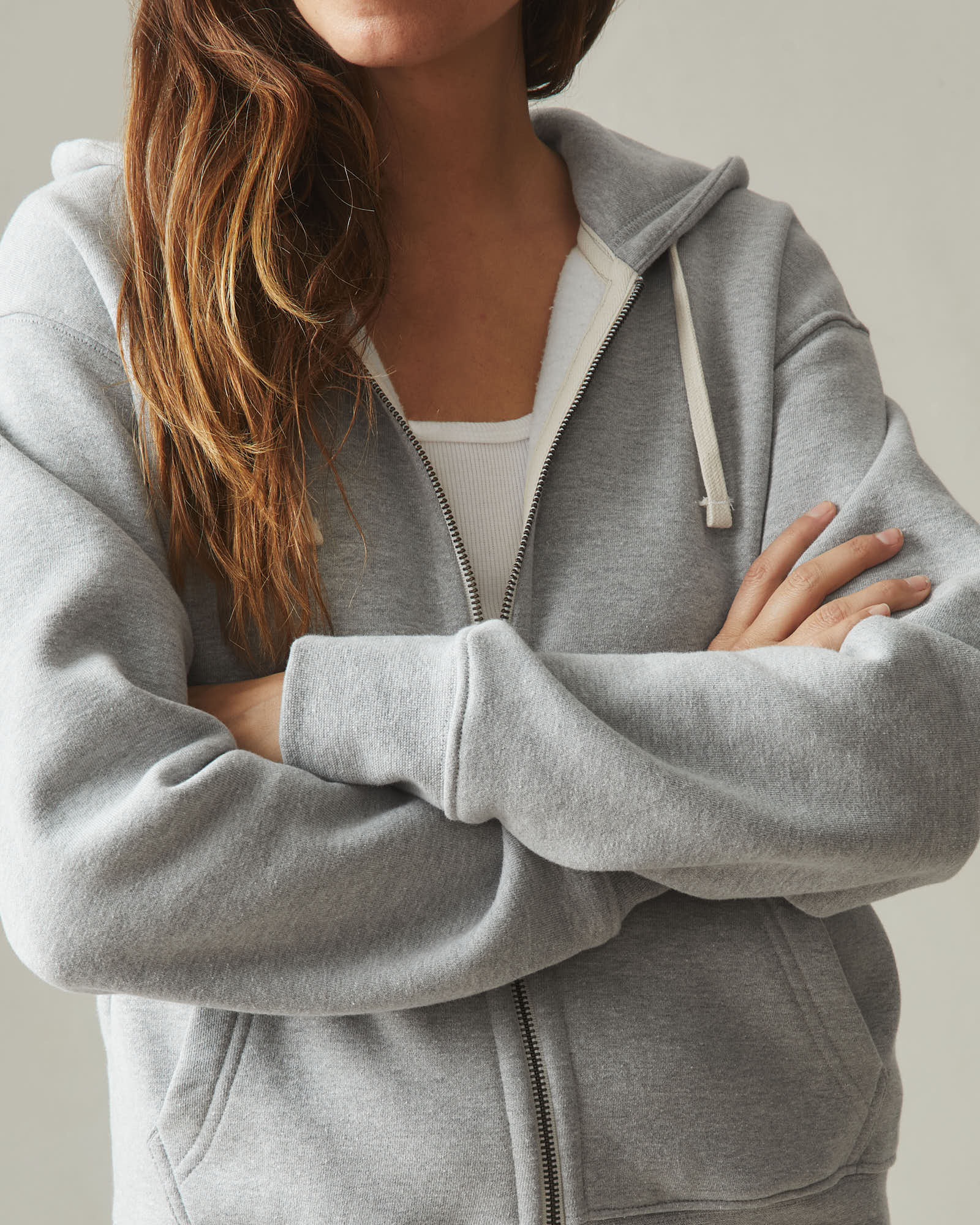 Women's Midweight Full Zip - Athletic Heather - Image 3