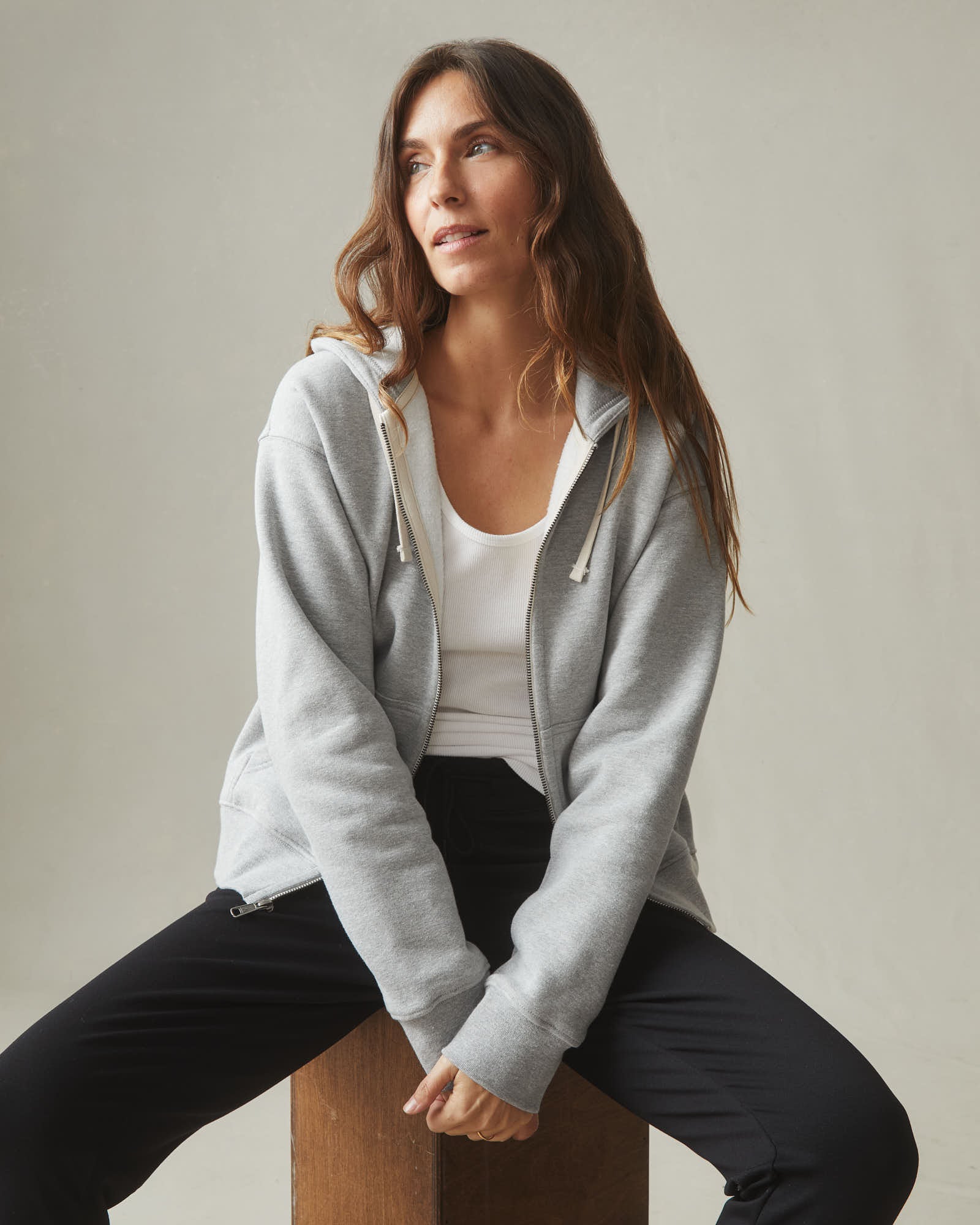Women's Midweight Full Zip - Athletic Heather - Image 7