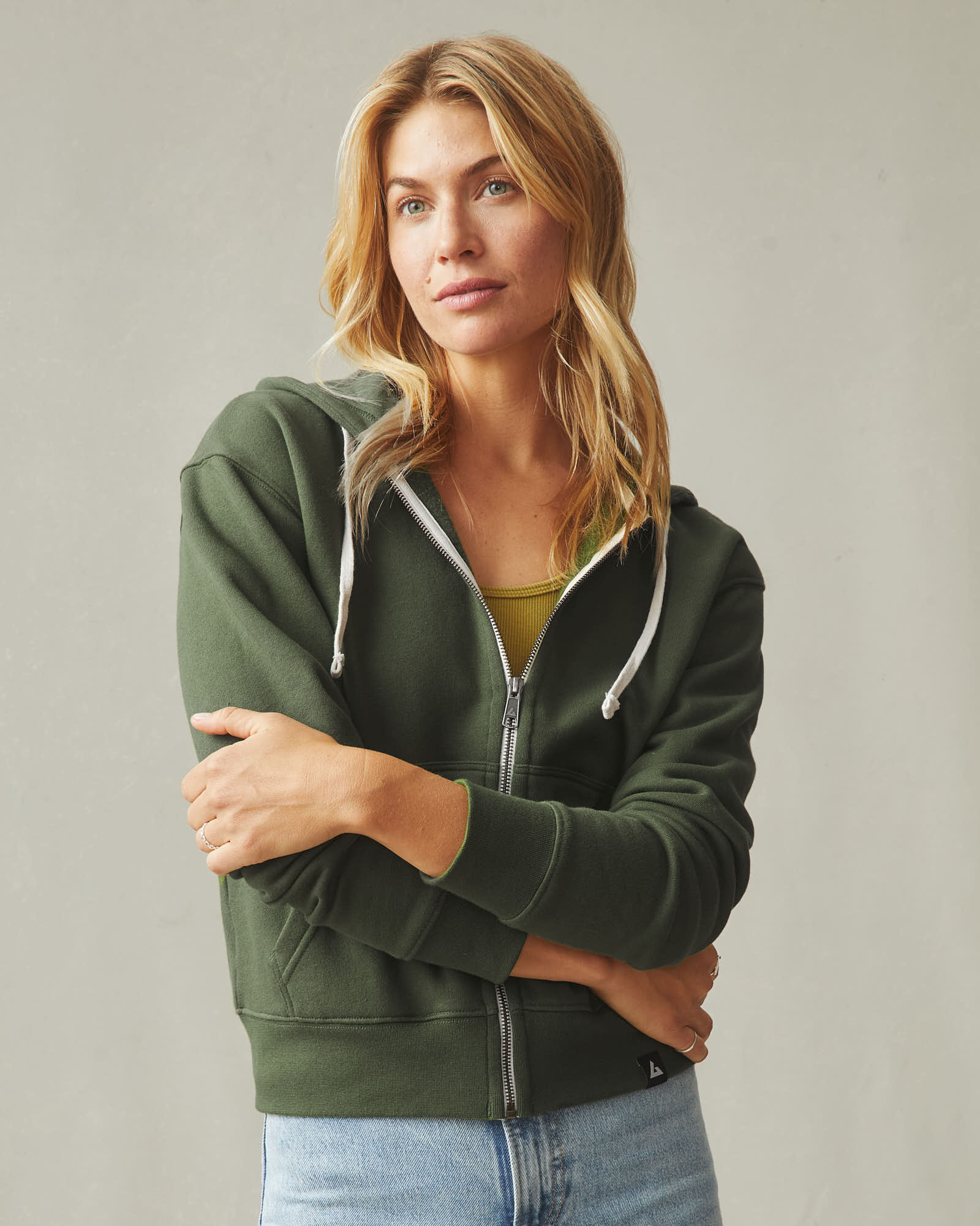 Women's Midweight Full Zip - Loden - Image 3