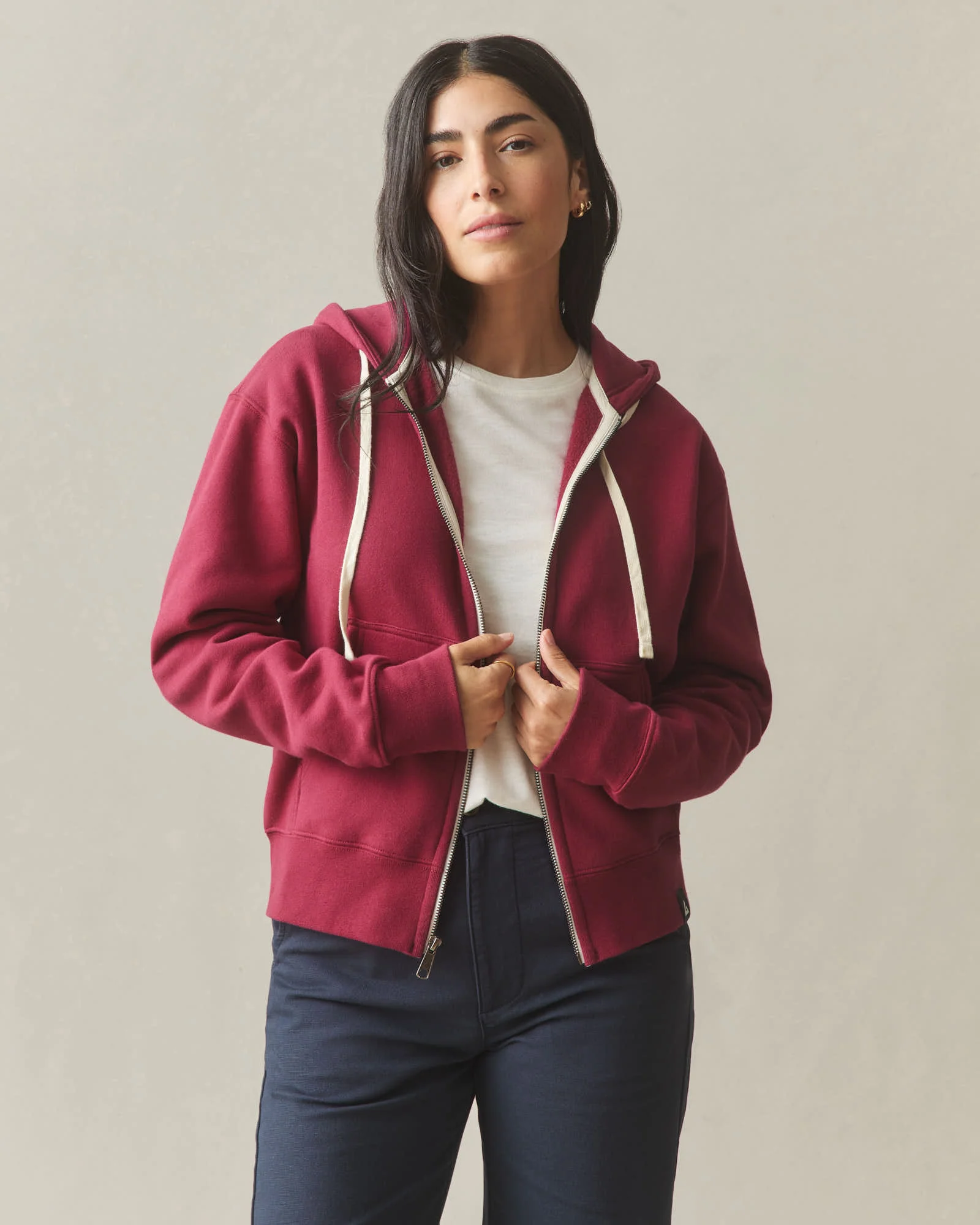 Women's Midweight Full Zip - Pomegranate - Image 2
