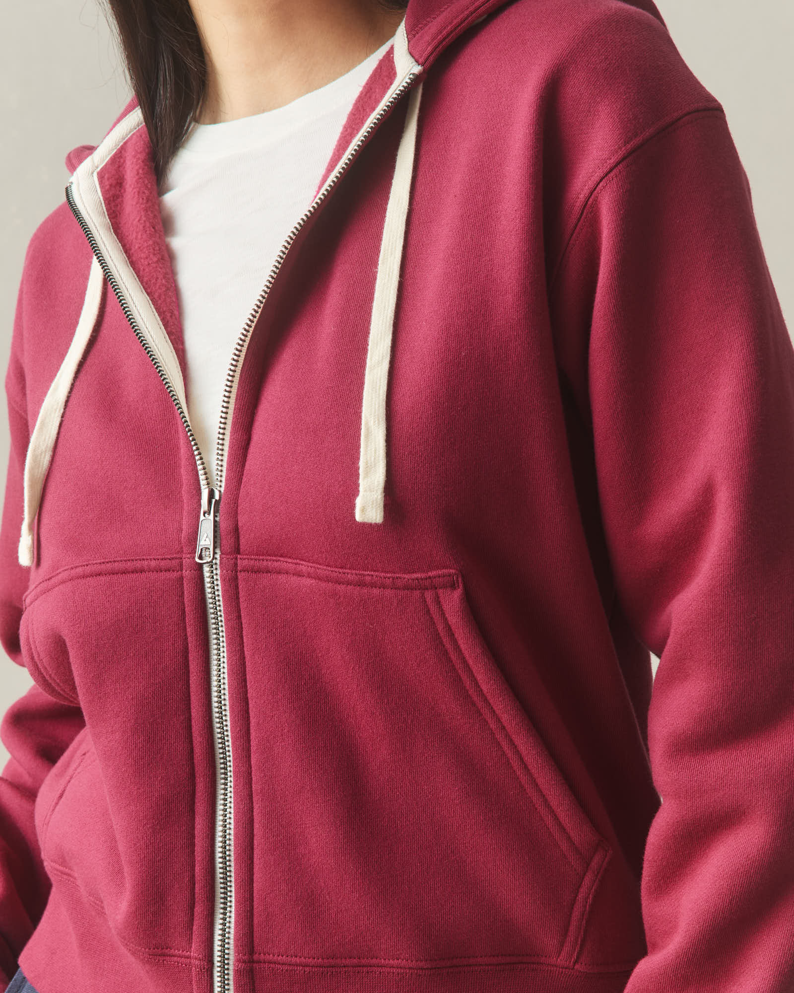 Women's Midweight Full Zip - Pomegranate - Image 5
