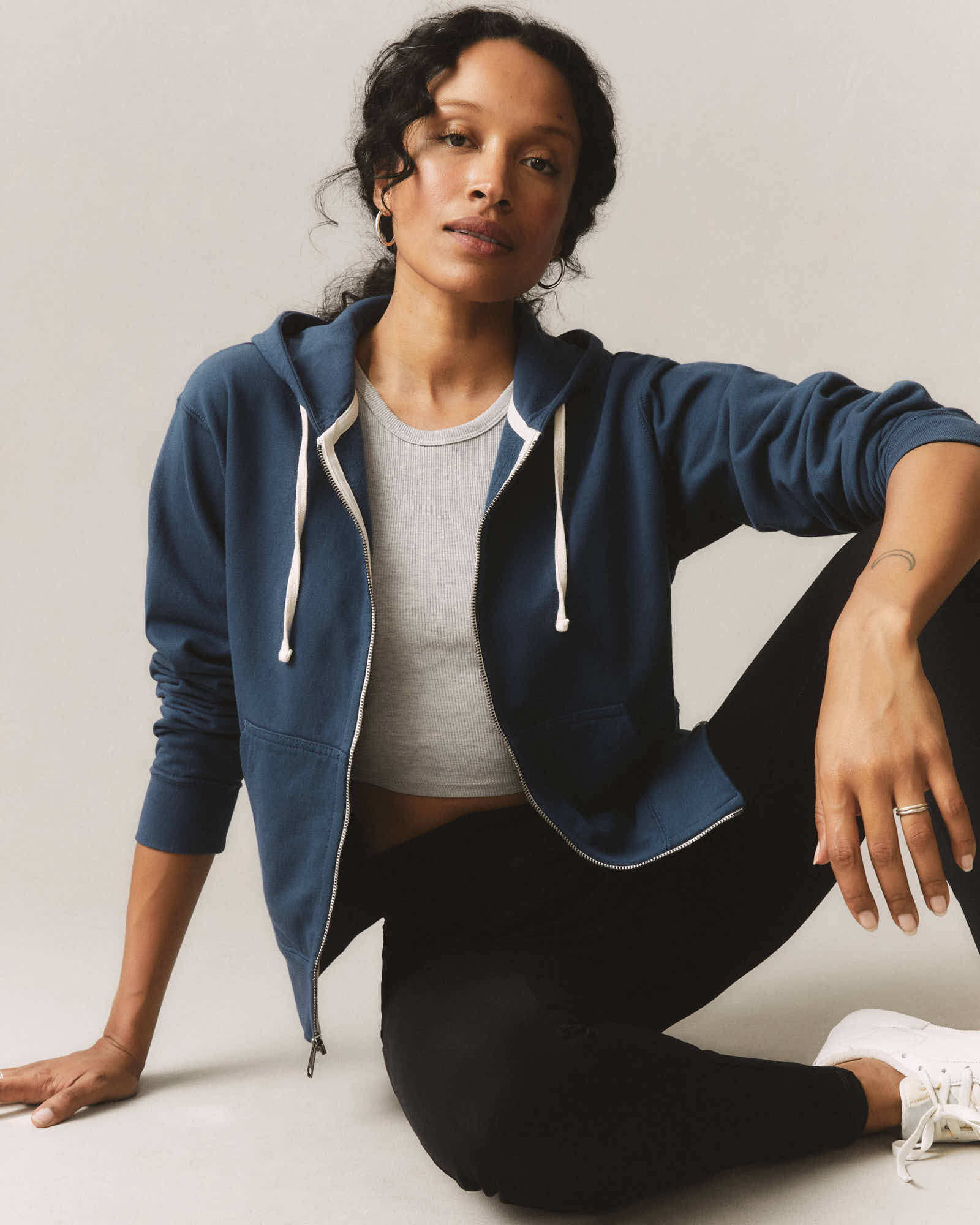 Women's Midweight Full Zip - Varsity Blue - Image 6