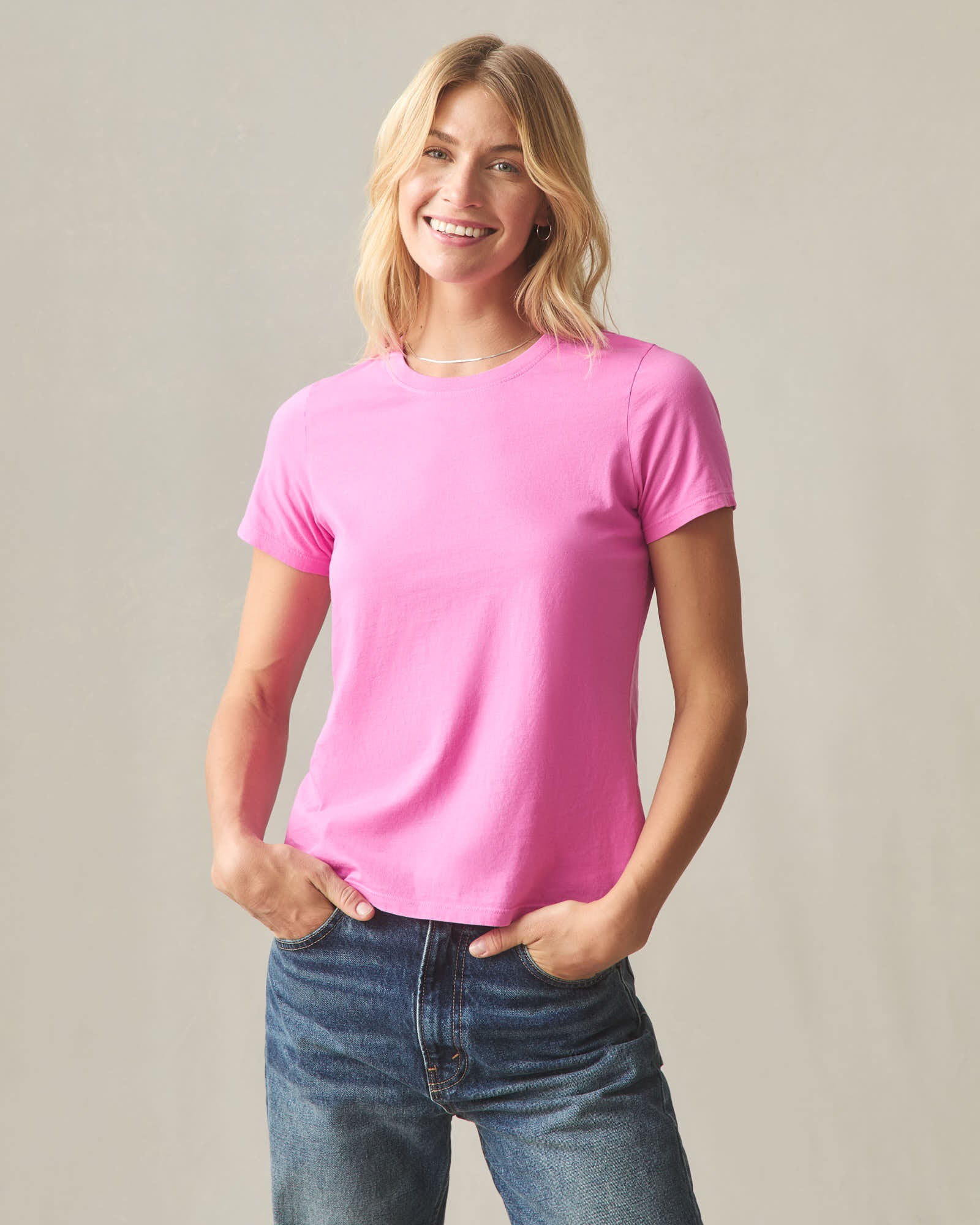 Women's Classic Cotton Crew Tee - Fiji Flower - Image 2