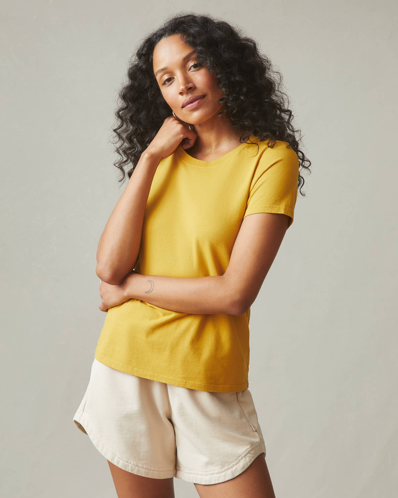 Women's Classic Cotton Crew Tee - Golden Honey - Image 2