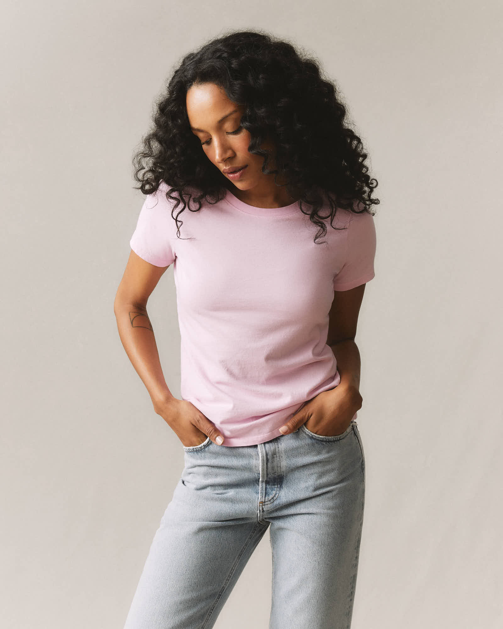 Women's Classic Cotton Crew Tee - Lilac Sachet - Image 2