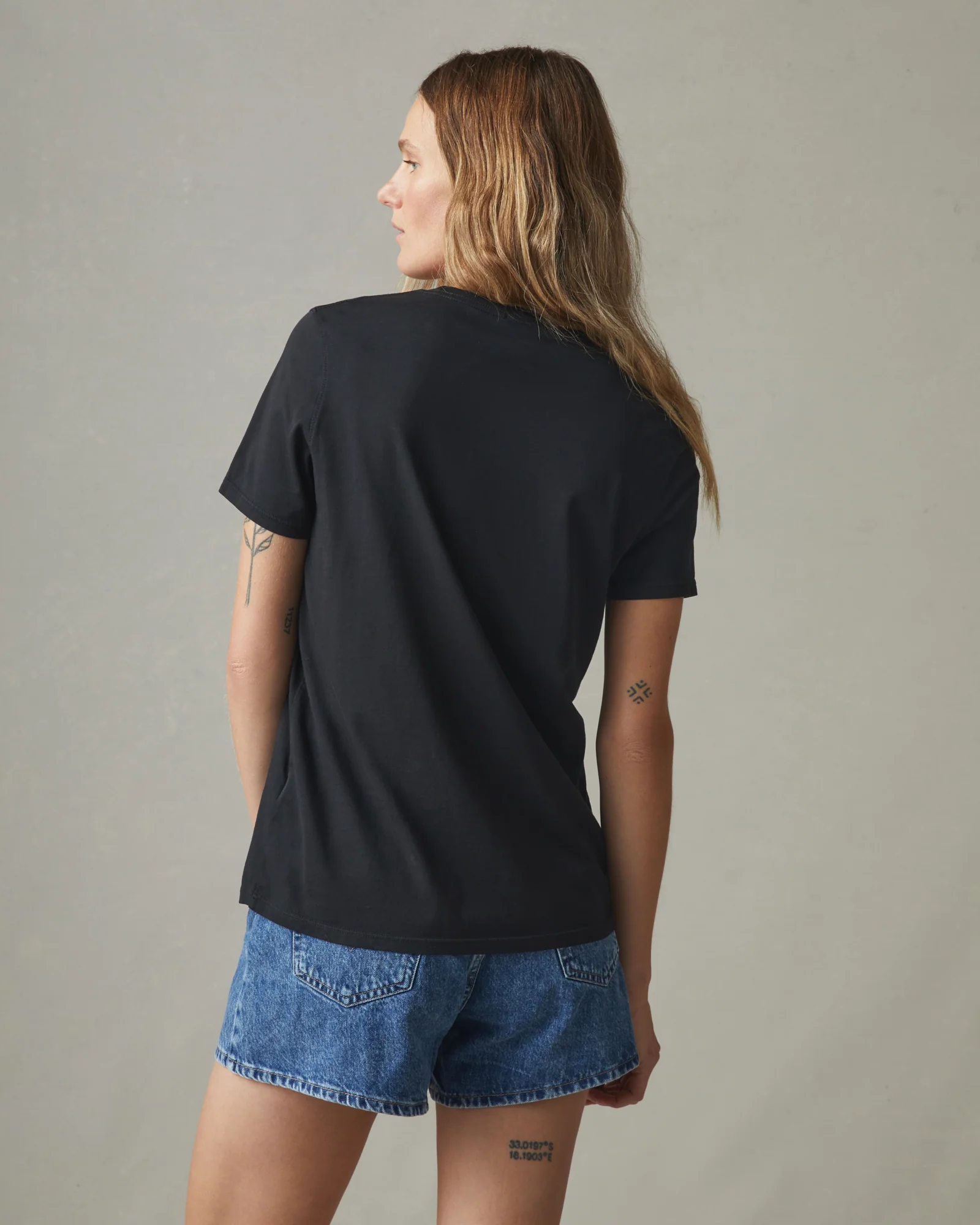 Women's Classic Cotton Crew Tee - Black - Image 3