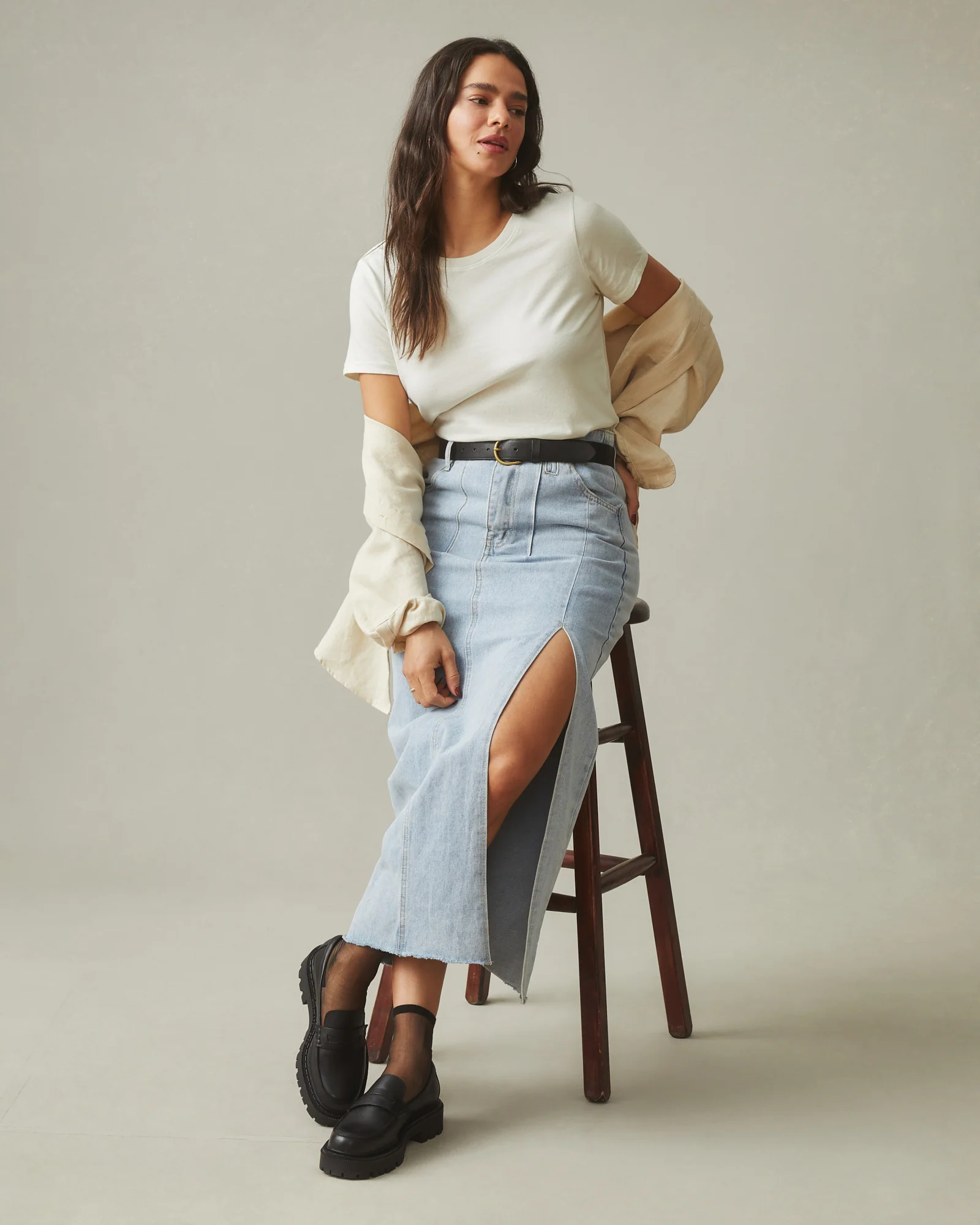 Women's Classic Cotton Crew Tee - Turtledove - Image 2