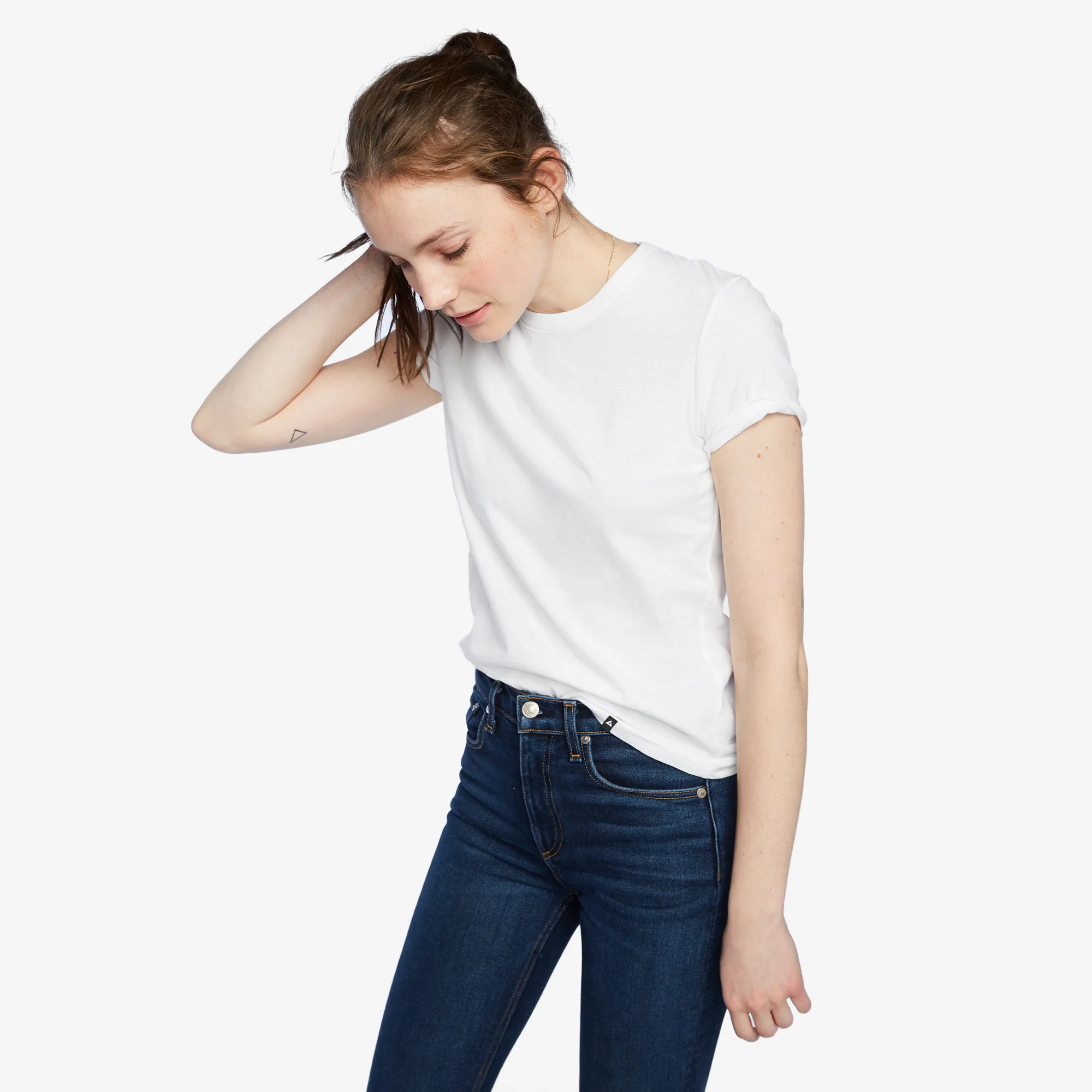 Women's Classic Cotton Crew Tee - White - Image 3