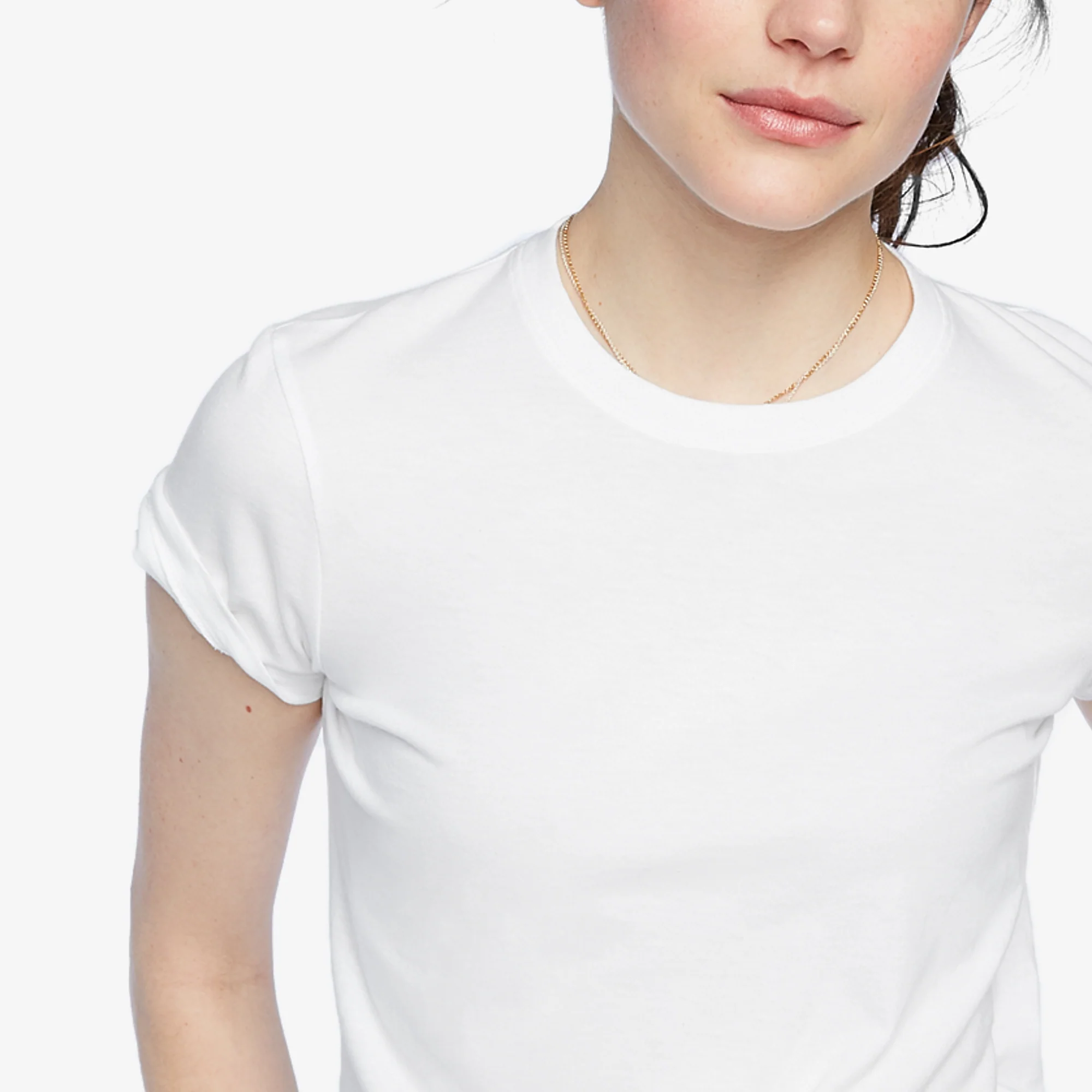 Women's Classic Cotton Crew Tee - White - Image 4