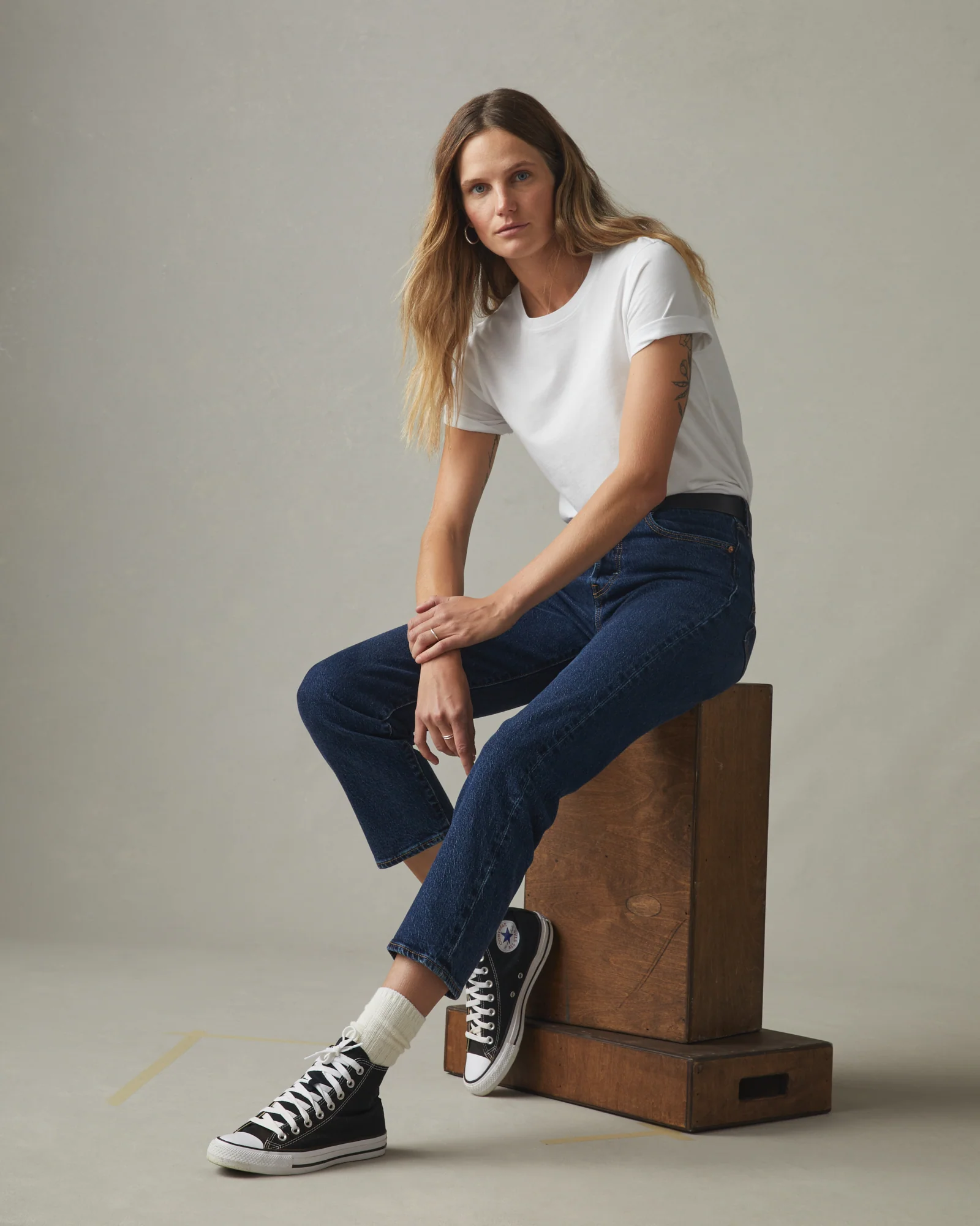 Women's Classic Cotton Crew Tee - White - Image 5