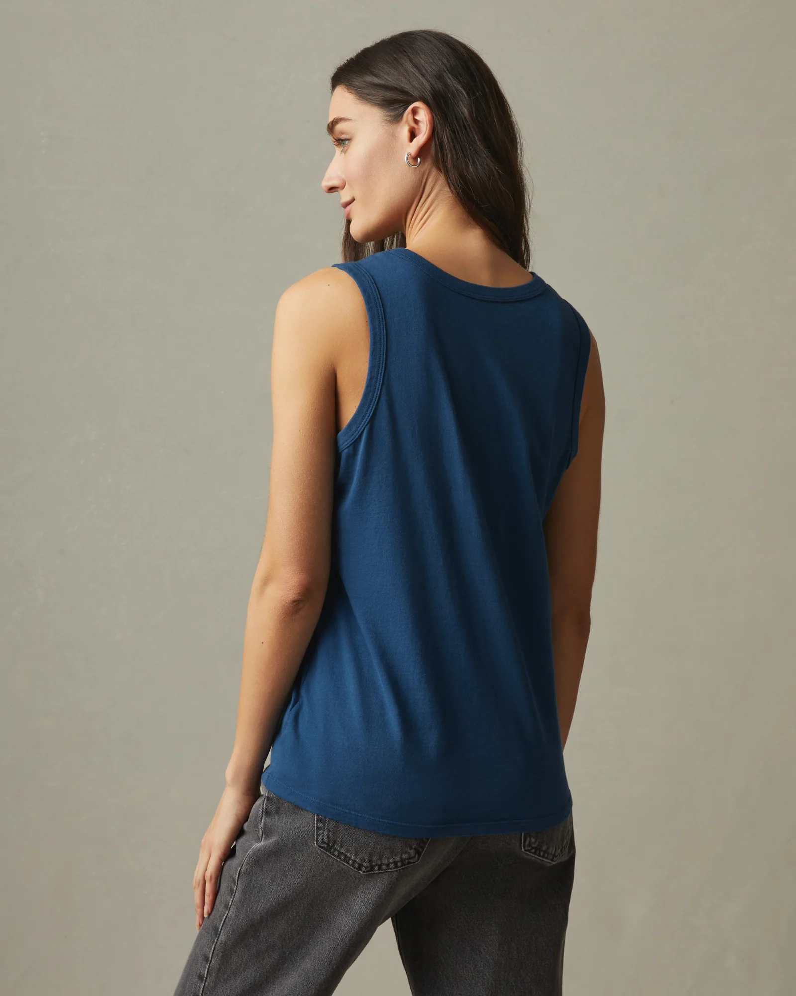 Women's Classic Cotton Muscle Tank - Blue Storm - Image 2