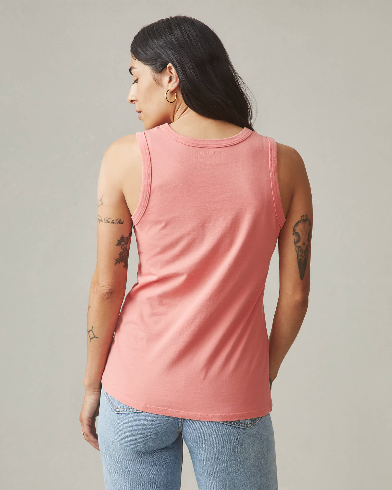 Women's Classic Cotton Muscle Tank - Pink Mauve - Image 4