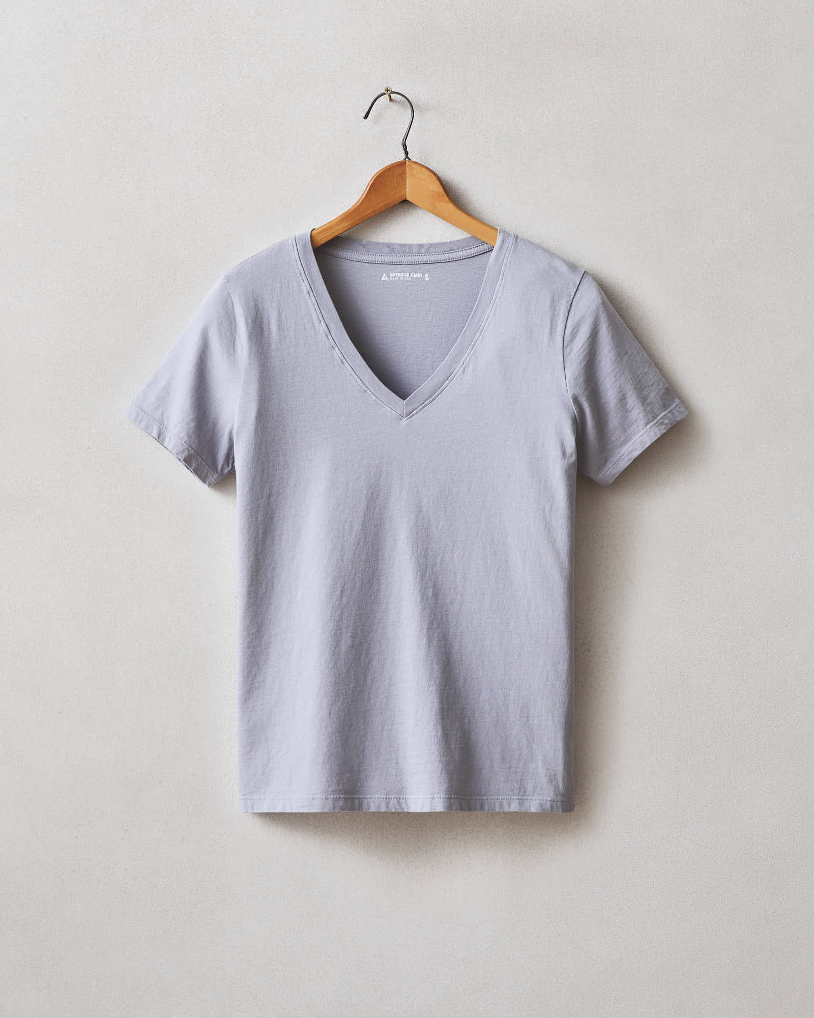 Women's Classic Cotton V-Neck Tee - Grey Lavender - Image 5