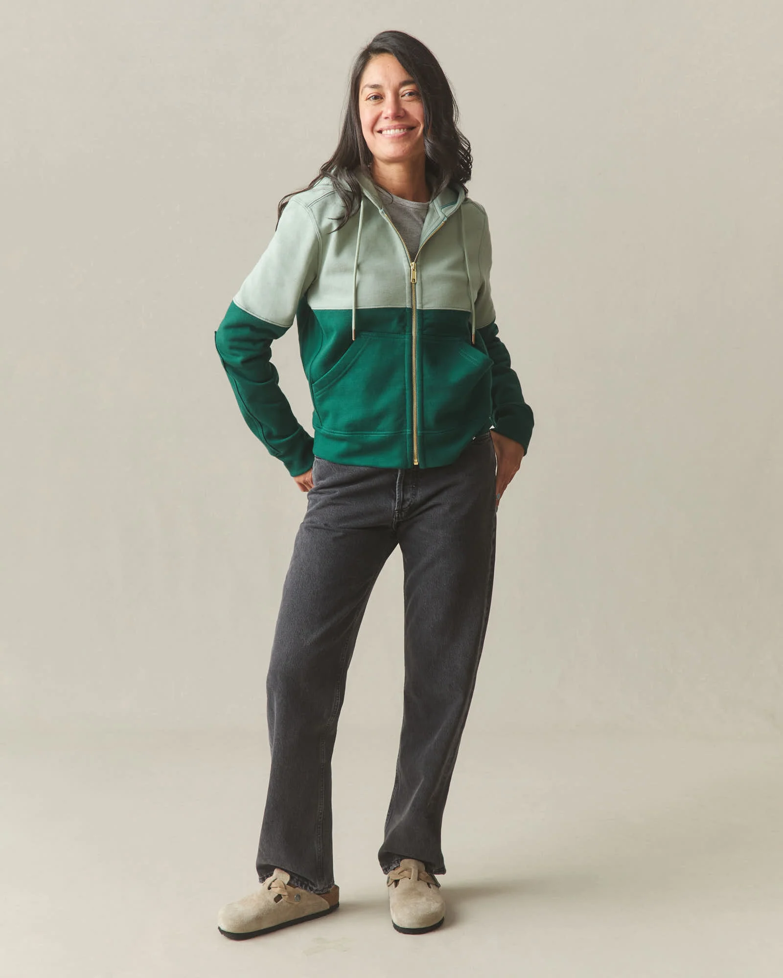 Women's Classic Full Zip Split Seam Vault - Botanical Garden Green Milieu - Image 7