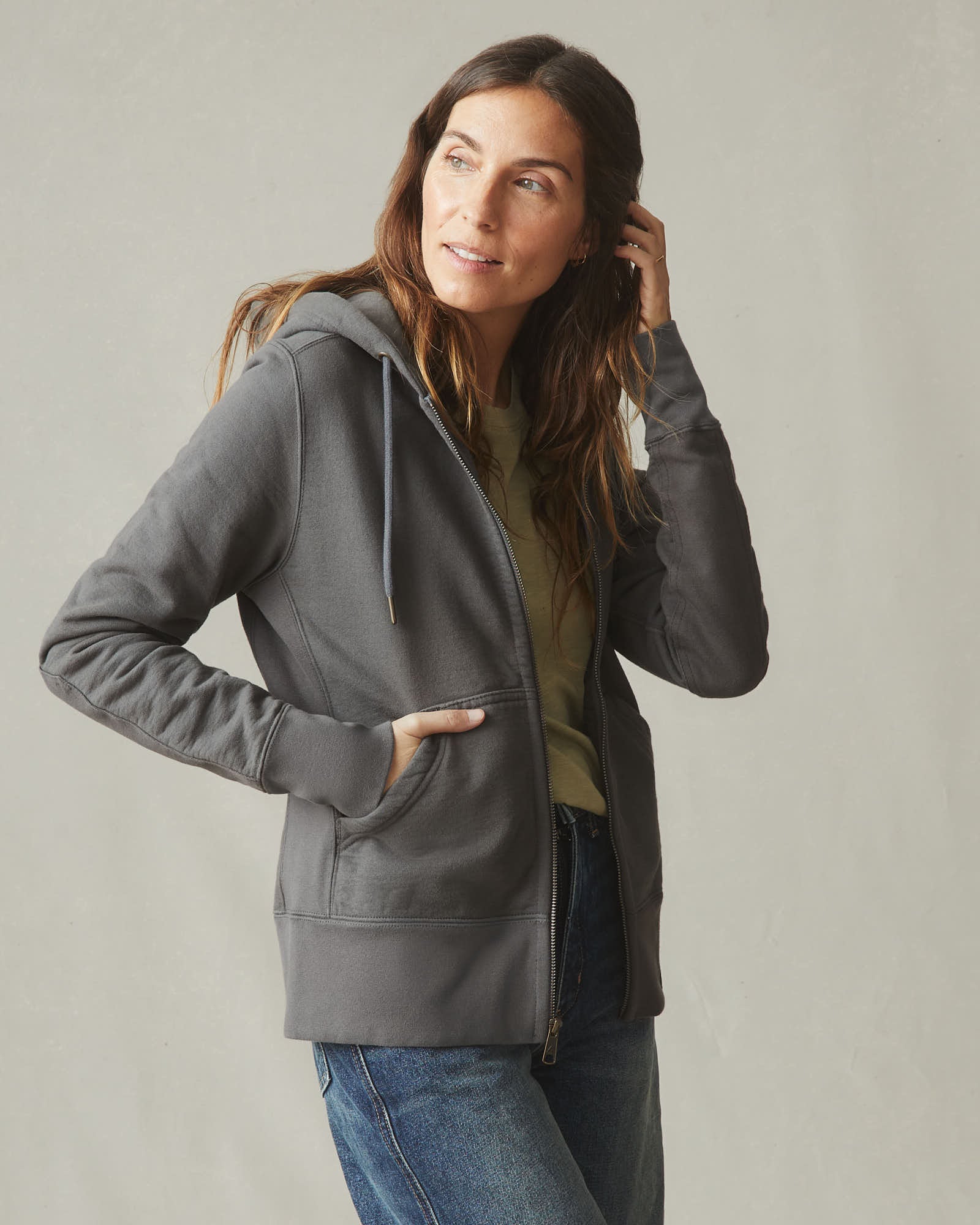 Women's Classic Full Zip - Dark Charcoal - Image 5