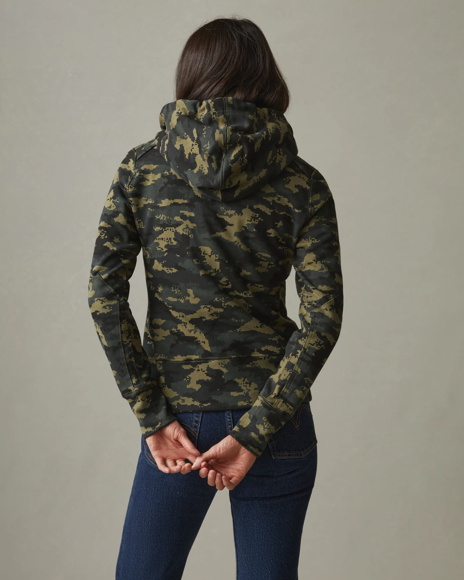 Women's Classic Full Zip - Drab Olive Digital Camo - Image 3