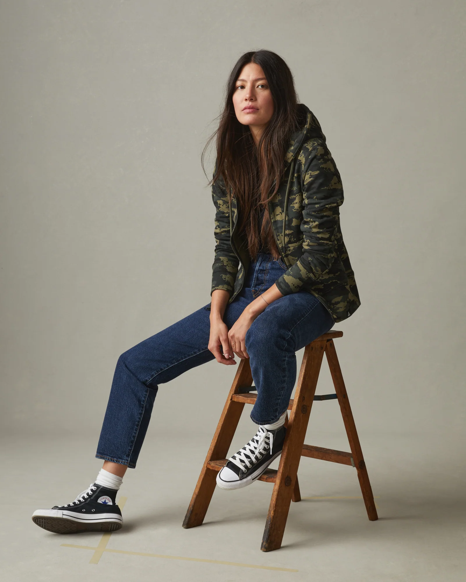 Women's Classic Full Zip - Drab Olive Digital Camo - Image 6