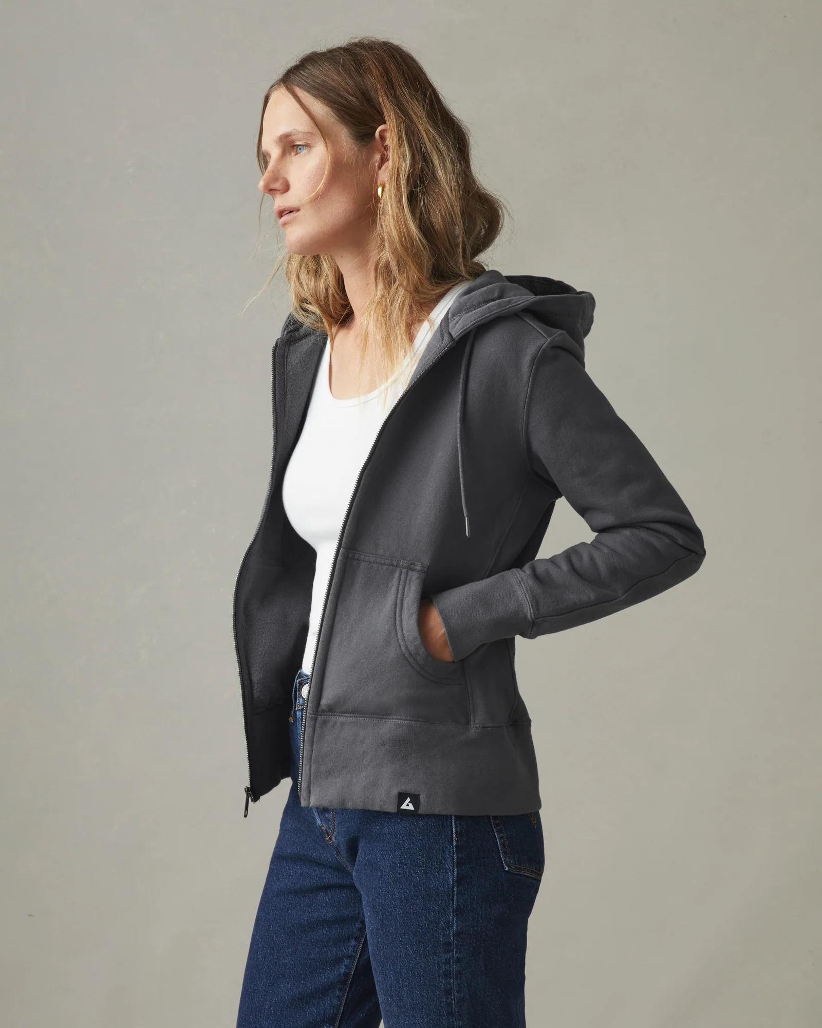 Women's Classic Full Zip - Iron - Image 4