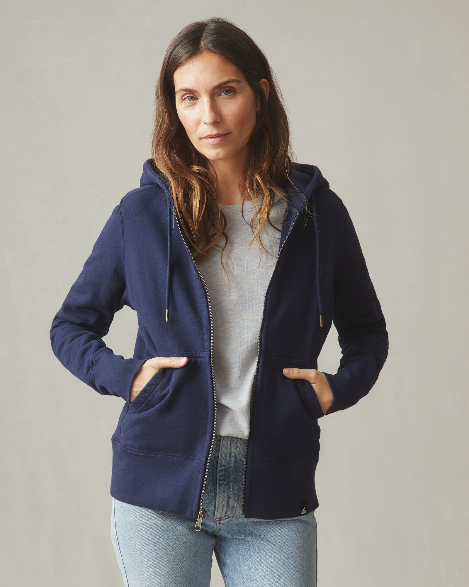 Women's Classic Full Zip - True Navy - Image 2