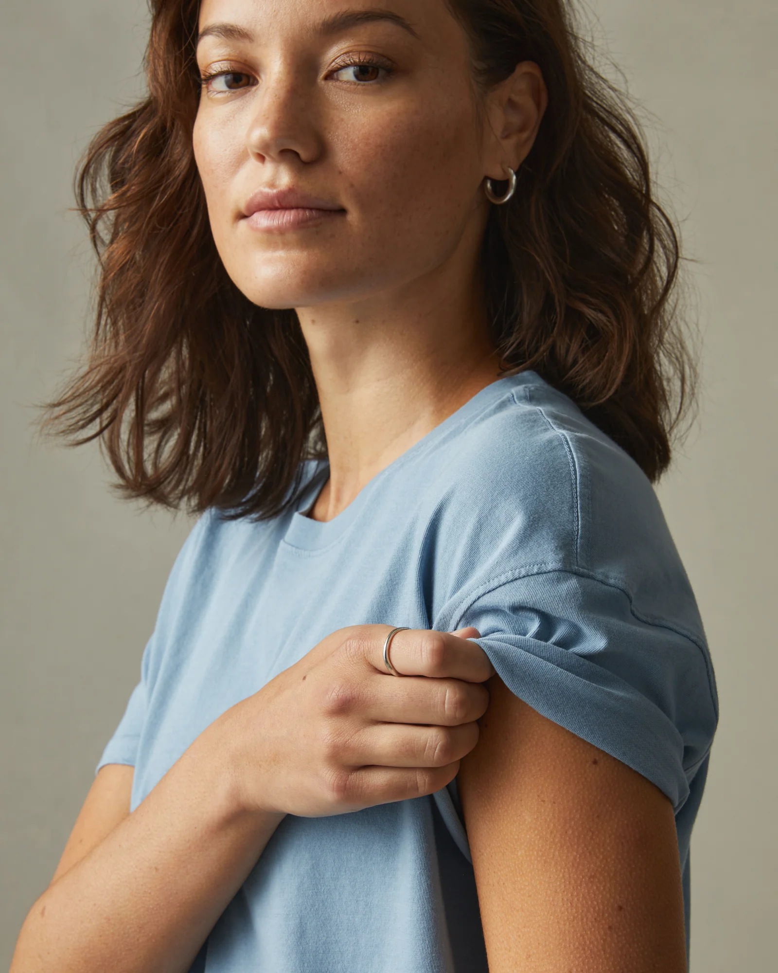 Women's Classic Relaxed Crew Tee - Mountain Blue - Image 4