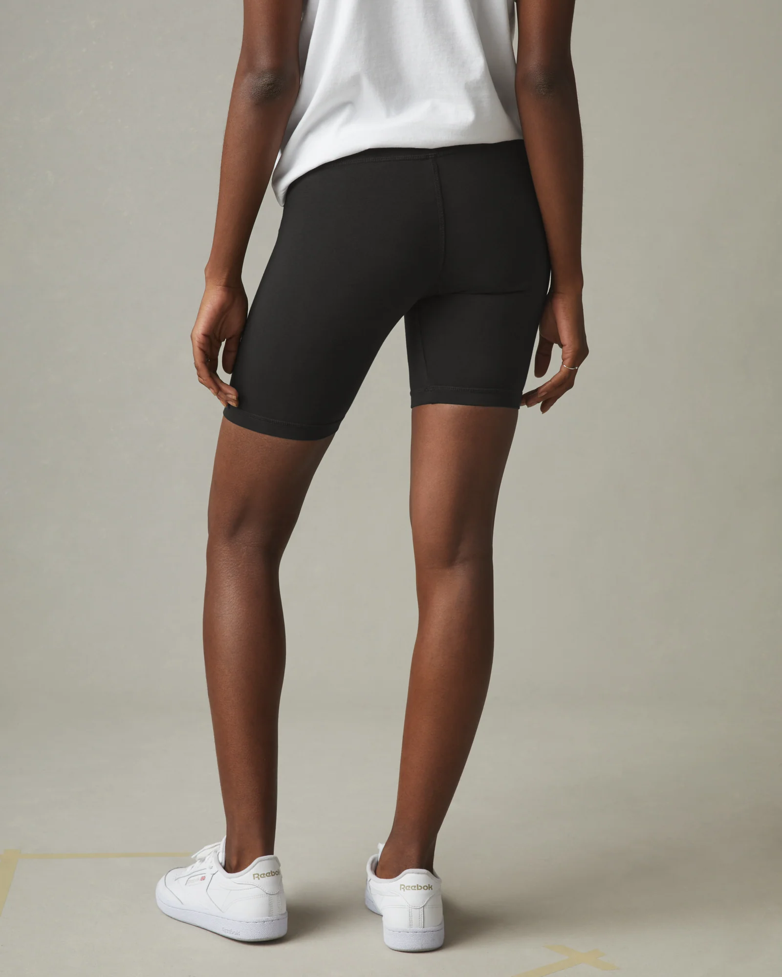 Women's Cotton Stretch Biker Short - Meteorite - Image 3