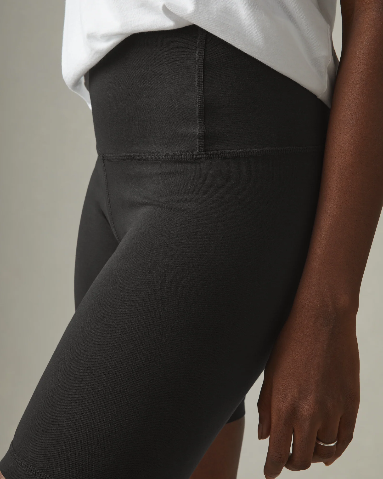 Women's Cotton Stretch Biker Short - Meteorite - Image 4