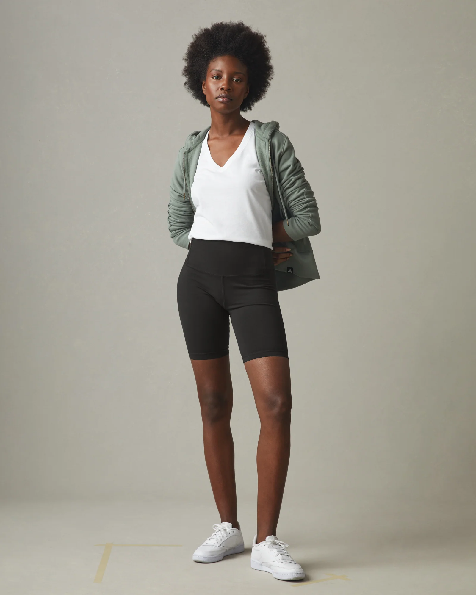 Women's Cotton Stretch Biker Short - Meteorite - Image 5