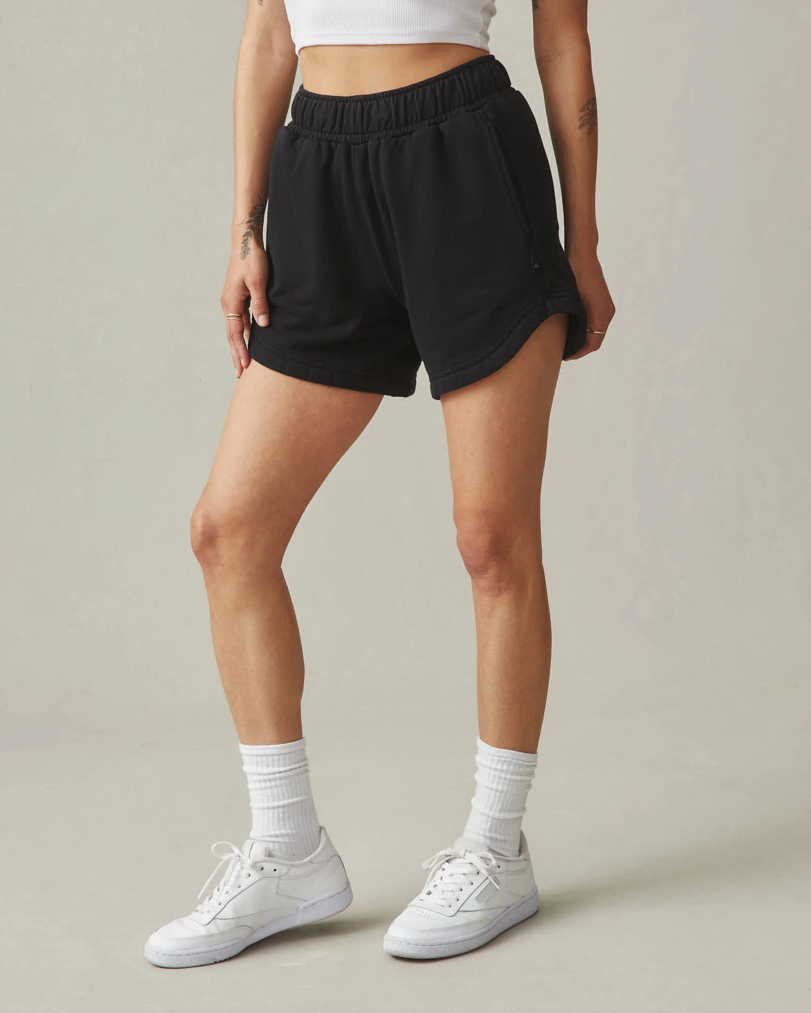Women's Curved Hem Short - Black - Image 2