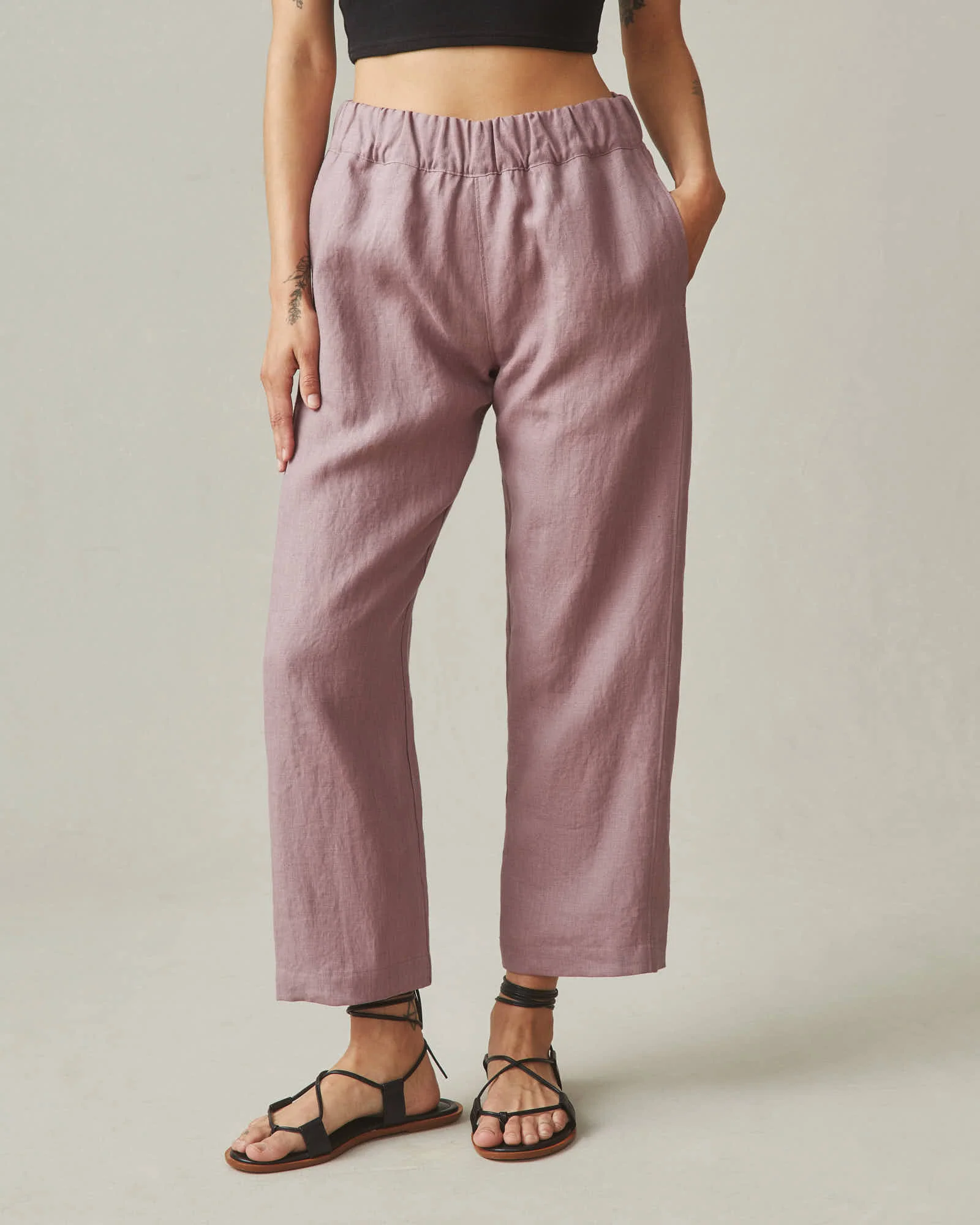 Women's Linen Pant - Twilight Mauve - Image 2