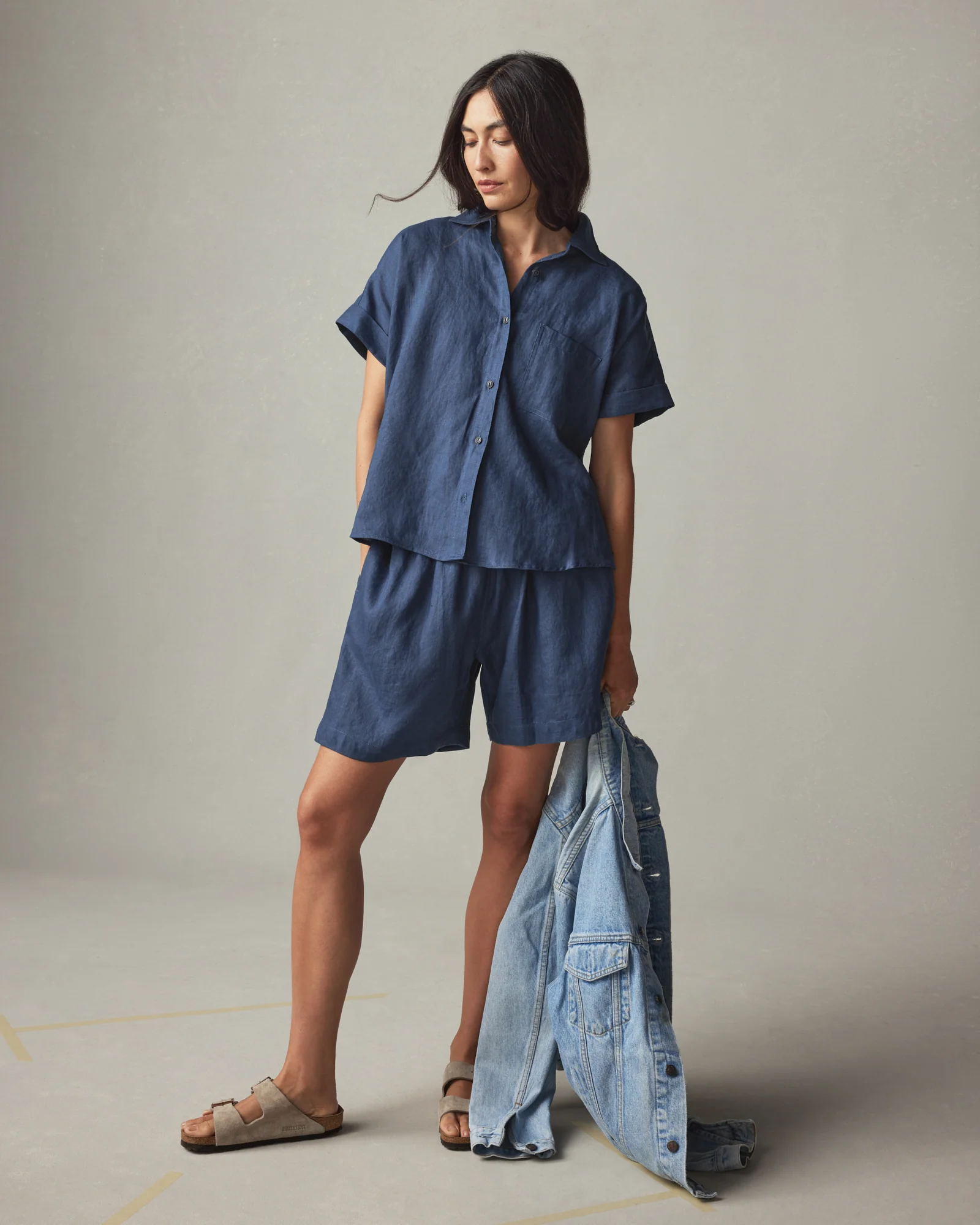 Women's Linen Short - Nautical Blue - Image 5