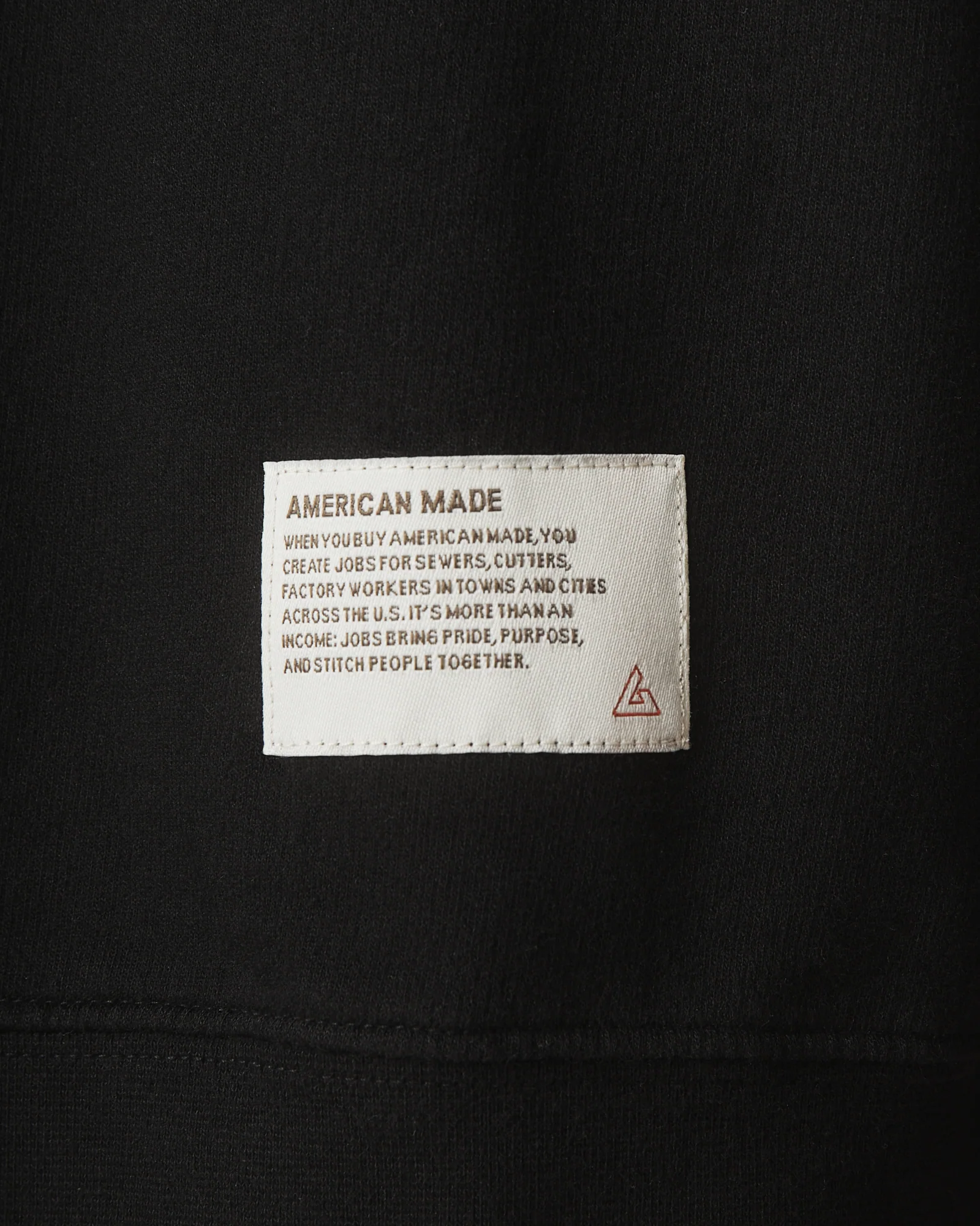 Women's French Terry Crew  American Made - Black - Image 3