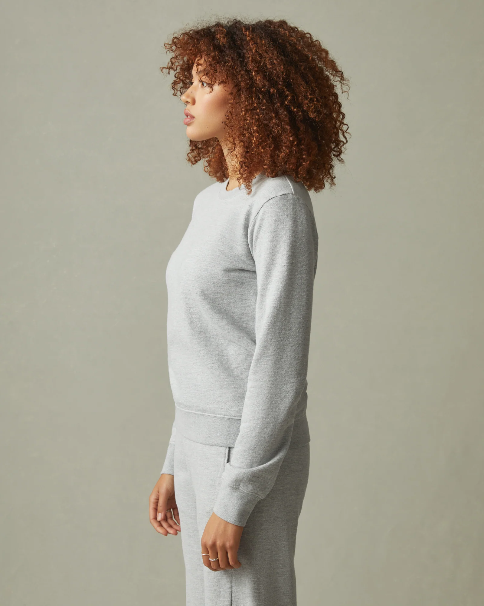 Women's French Terry Crew Sweatshirt - Ash Heather - Image 3