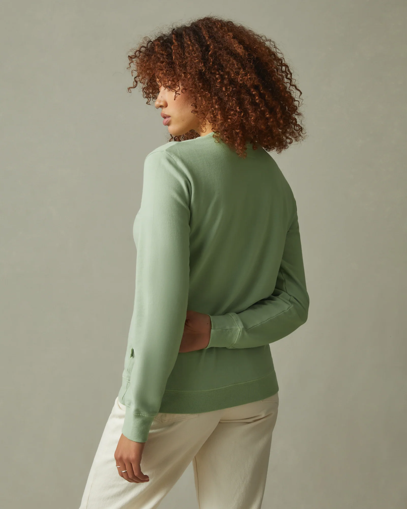Women's French Terry Crew Sweatshirt - Forest Shade - Image 3