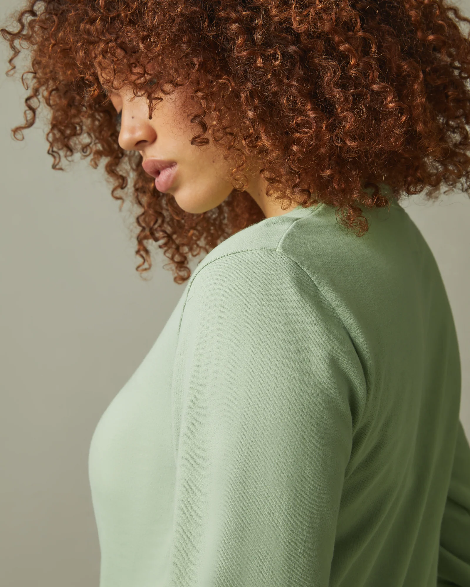 Women's French Terry Crew Sweatshirt - Forest Shade - Image 4