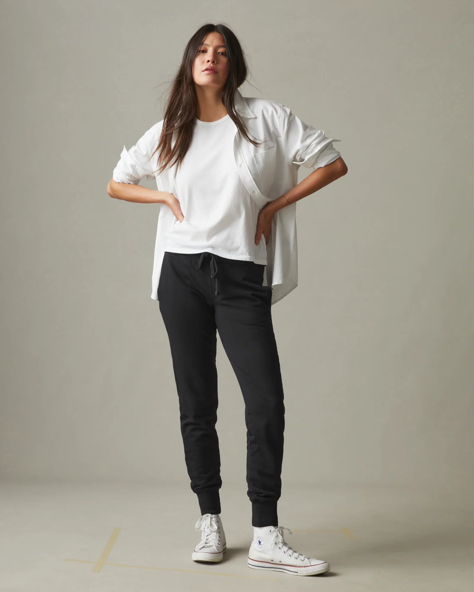Women's French Terry Jogger - Black - Image 5