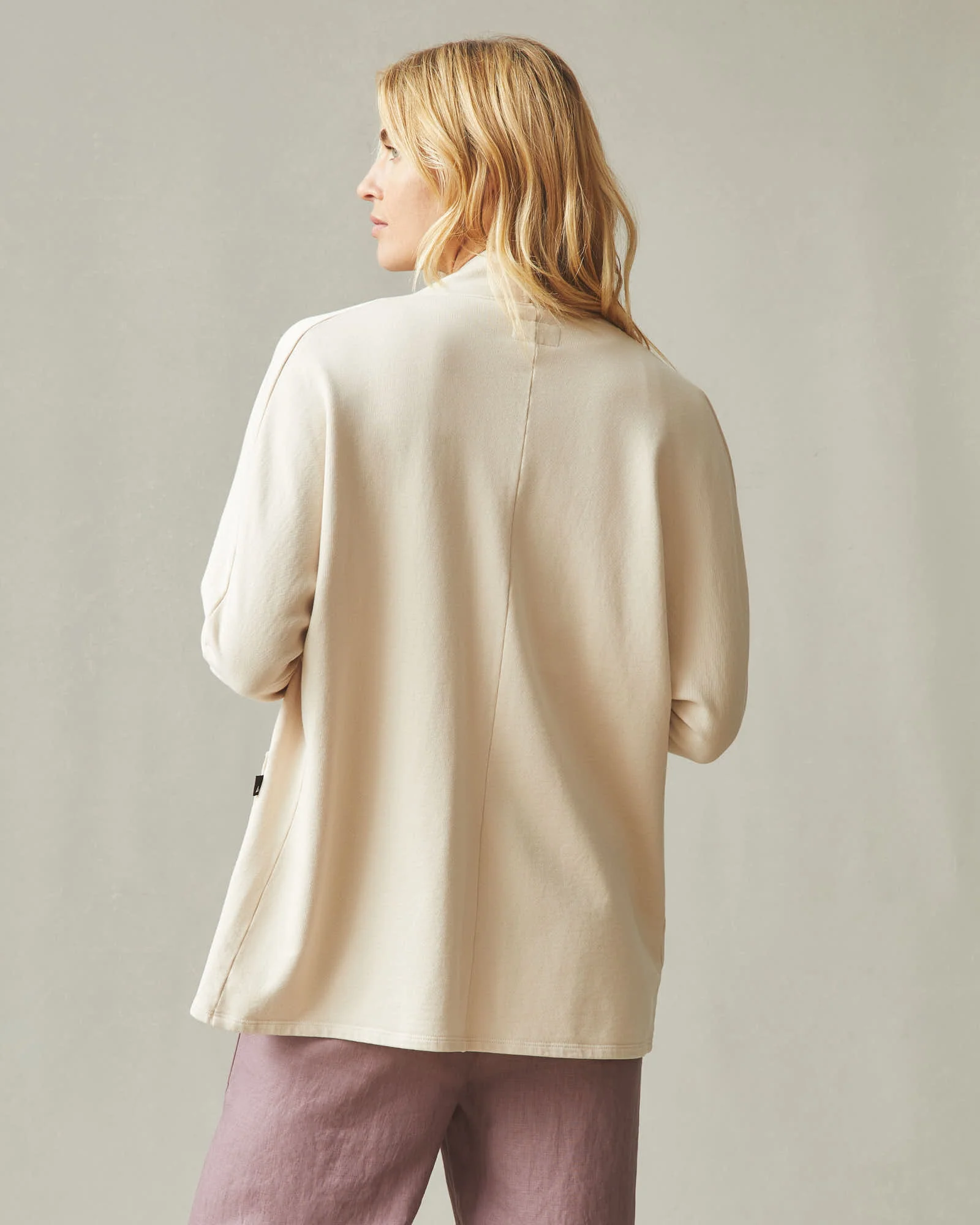 Women's French Terry Cardigan - Cotton - Image 5