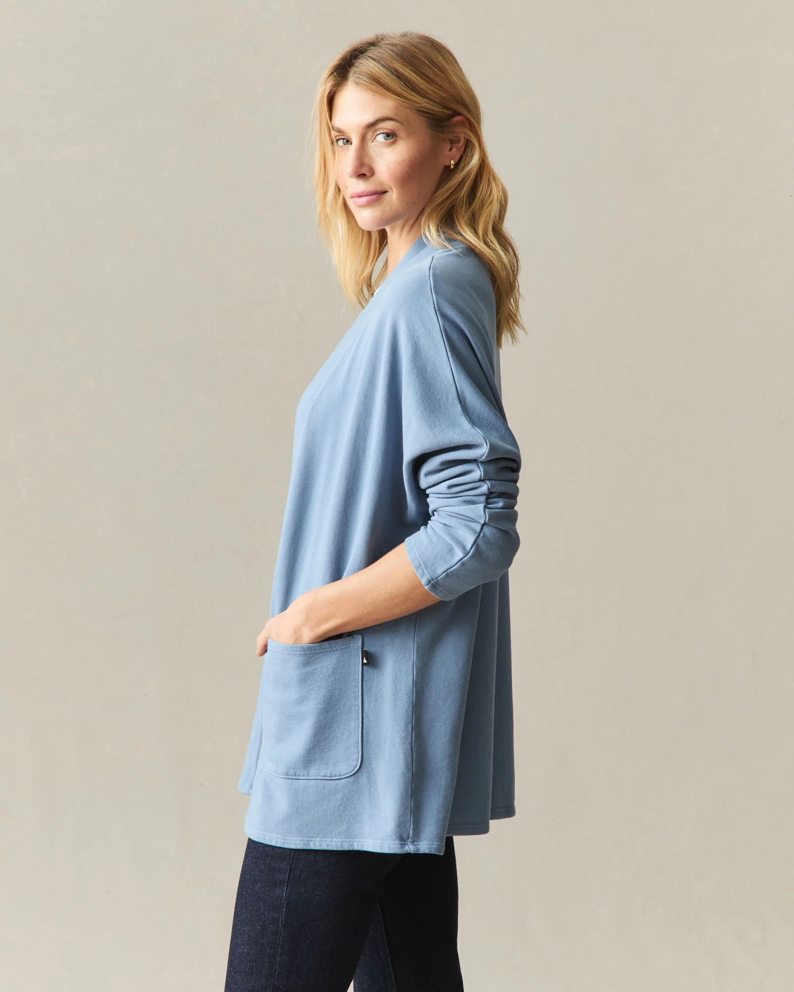 Women's French Terry Cardigan  - Infinity - Image 3