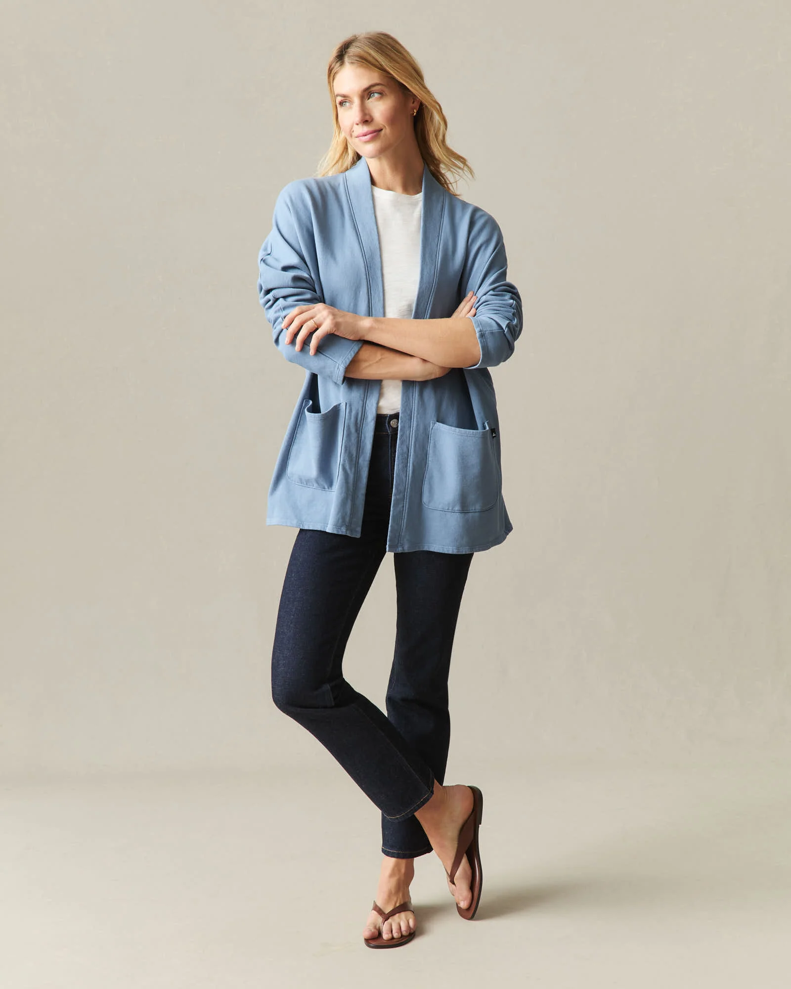 Women's French Terry Cardigan  - Infinity - Image 6