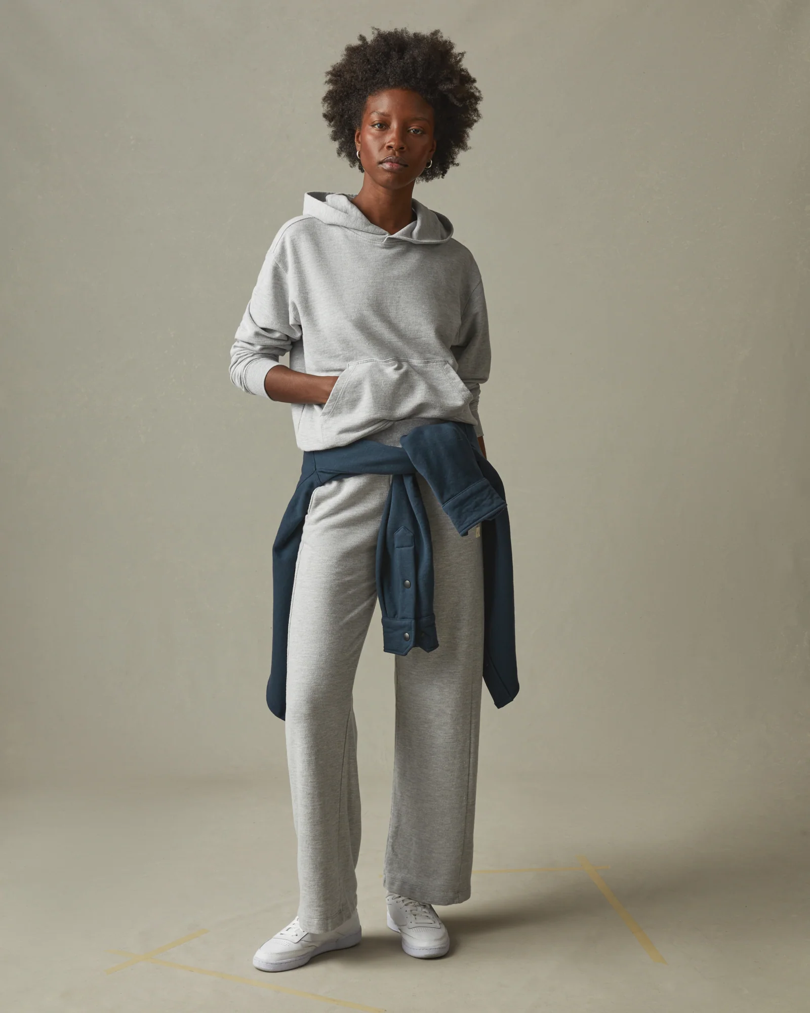 Women's French Terry Pullover Hoodie - Ash Heather - Image 5