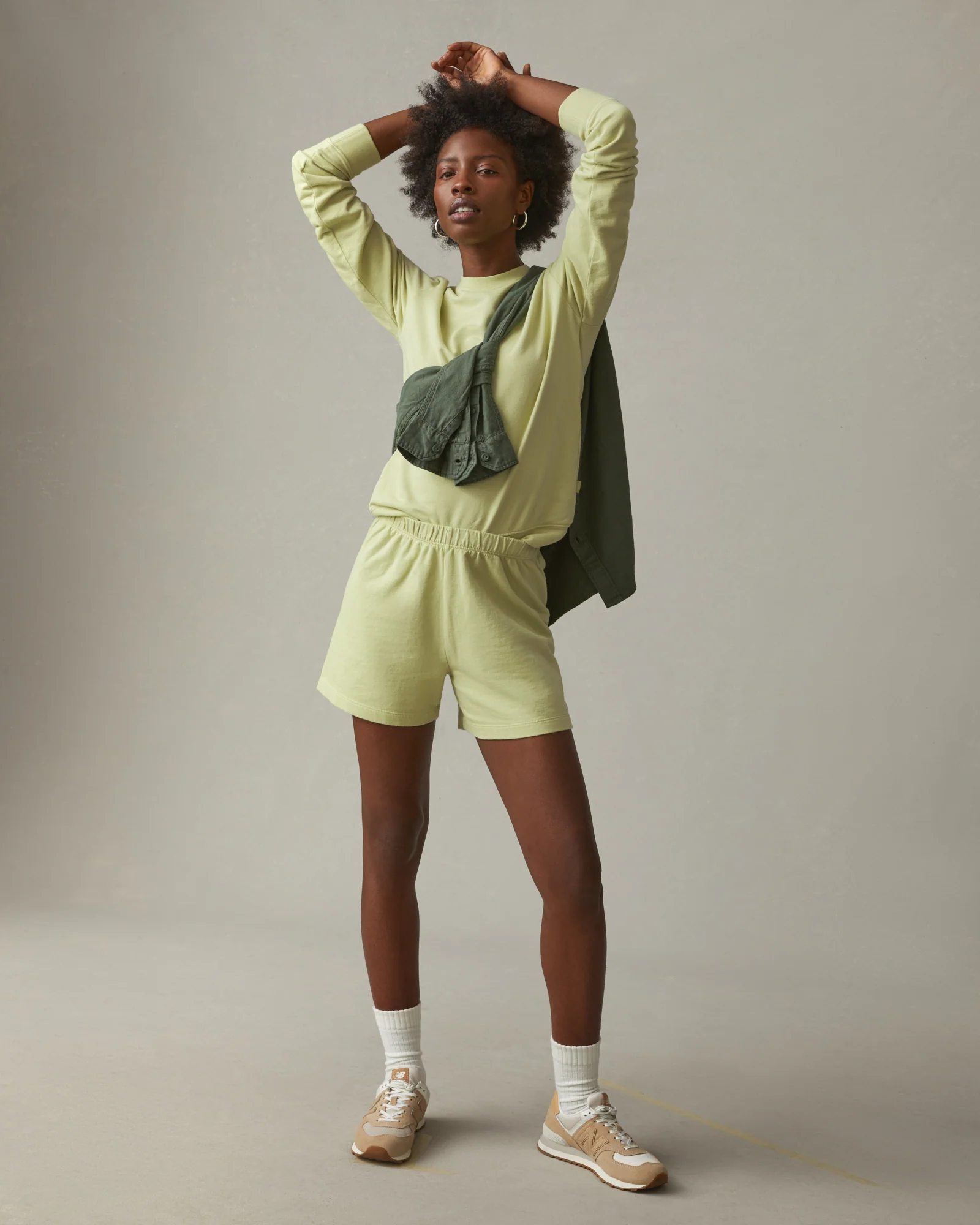 Women's French Terry Sweatshort - Beechnut - Image 5