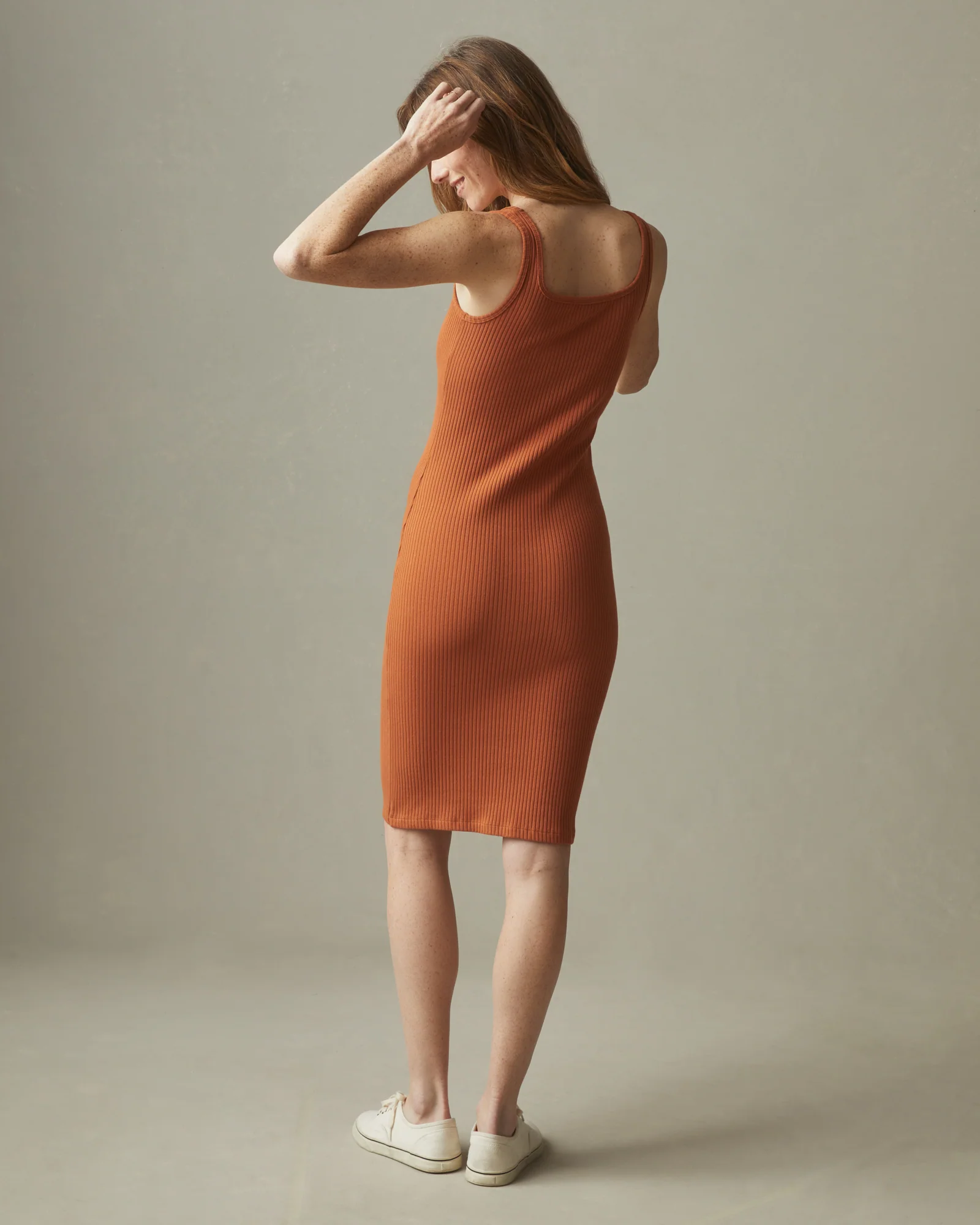 Women's Heavy Rib Dress - Adobe - Image 2