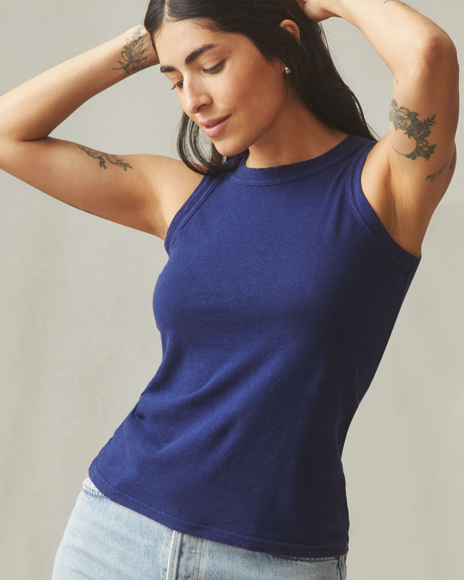 Women's Hemp Tank - Ocean Cavern - Image 5