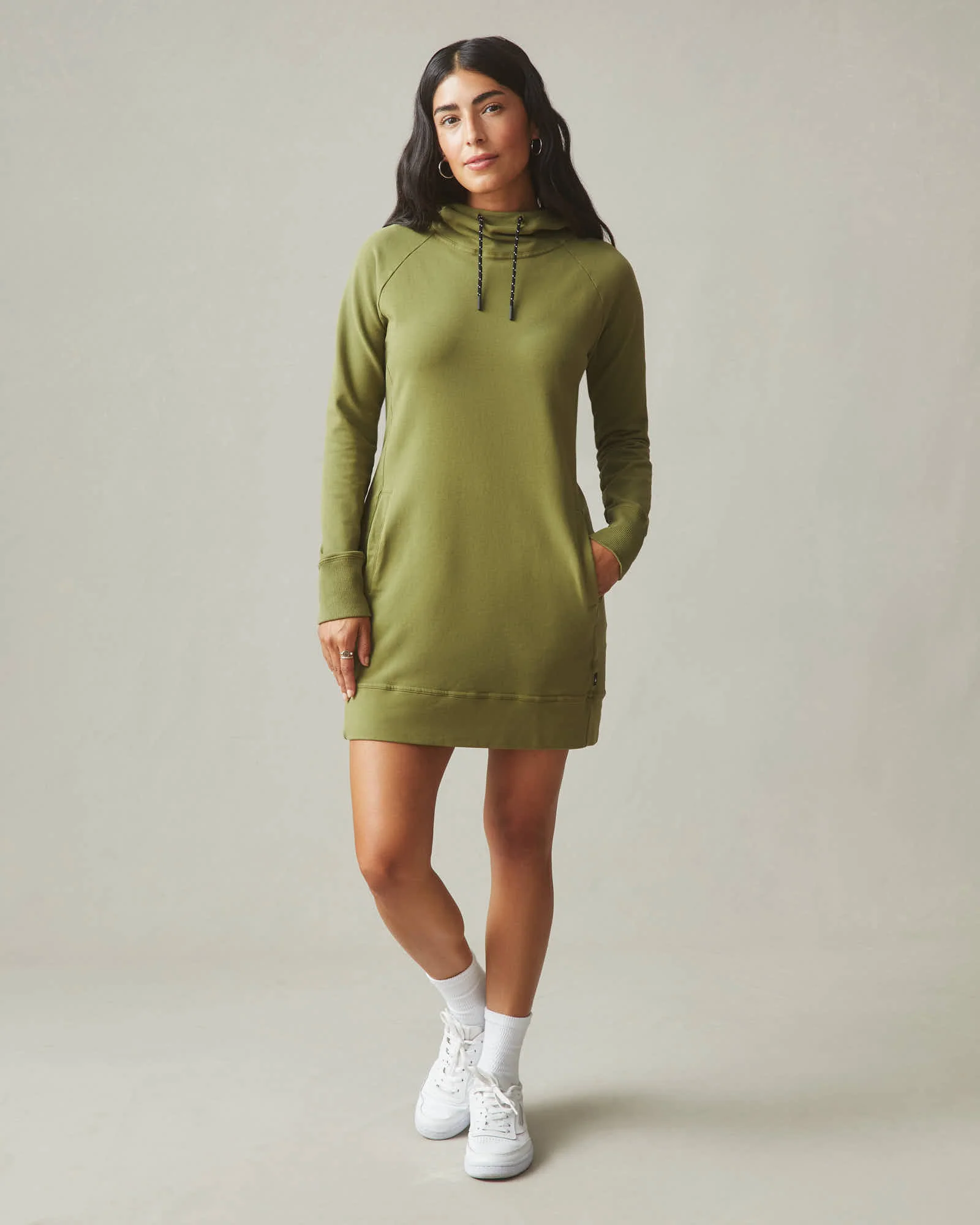 Women's Hoodie Dress - Capulet Olive - Image 2
