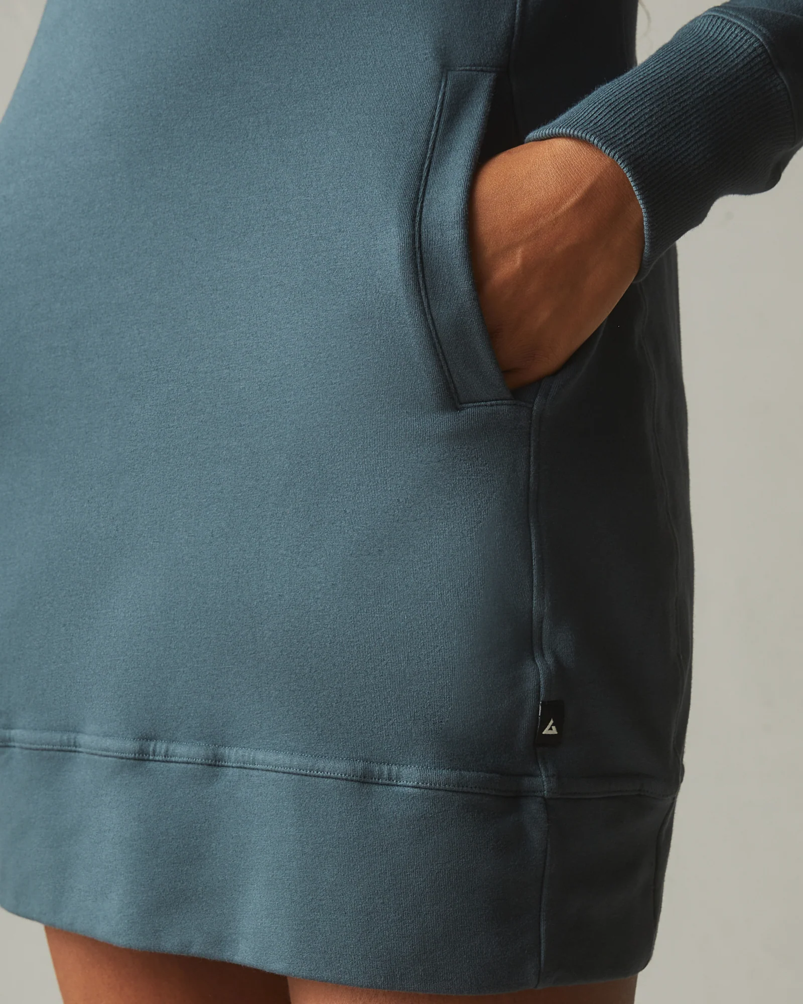 Women's Hoodie Dress - Vintage Indigo - Image 3