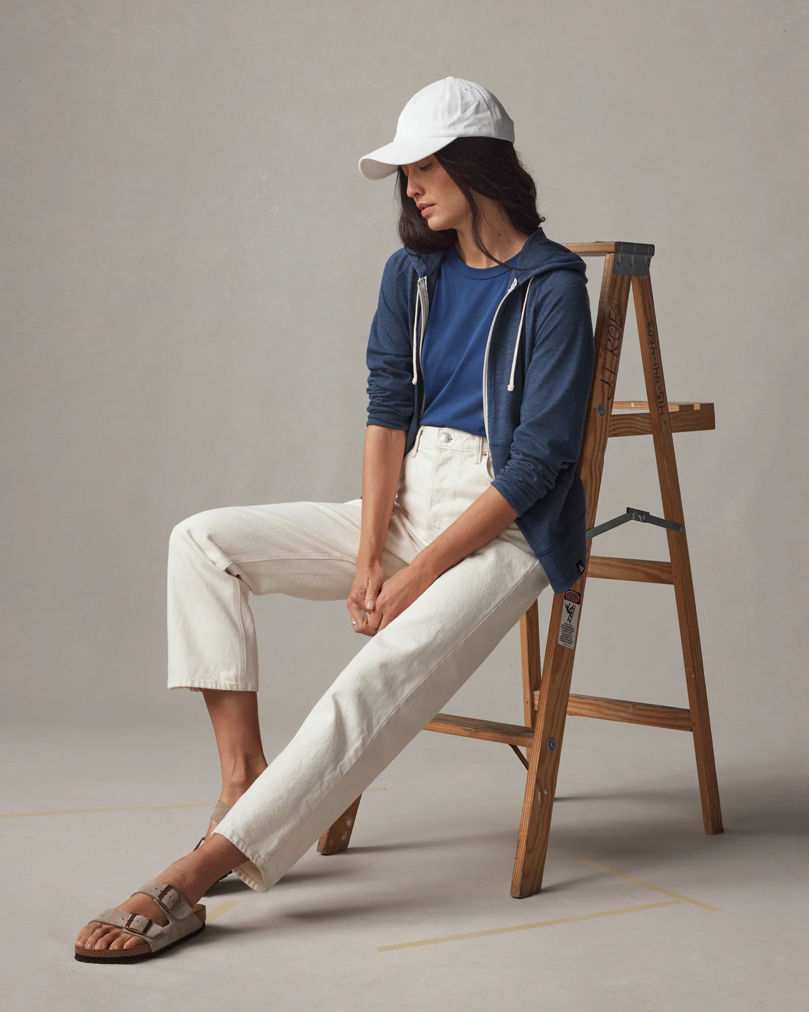 Women's Lightweight Full Zip - Atlantic Blue Heather - Image 5