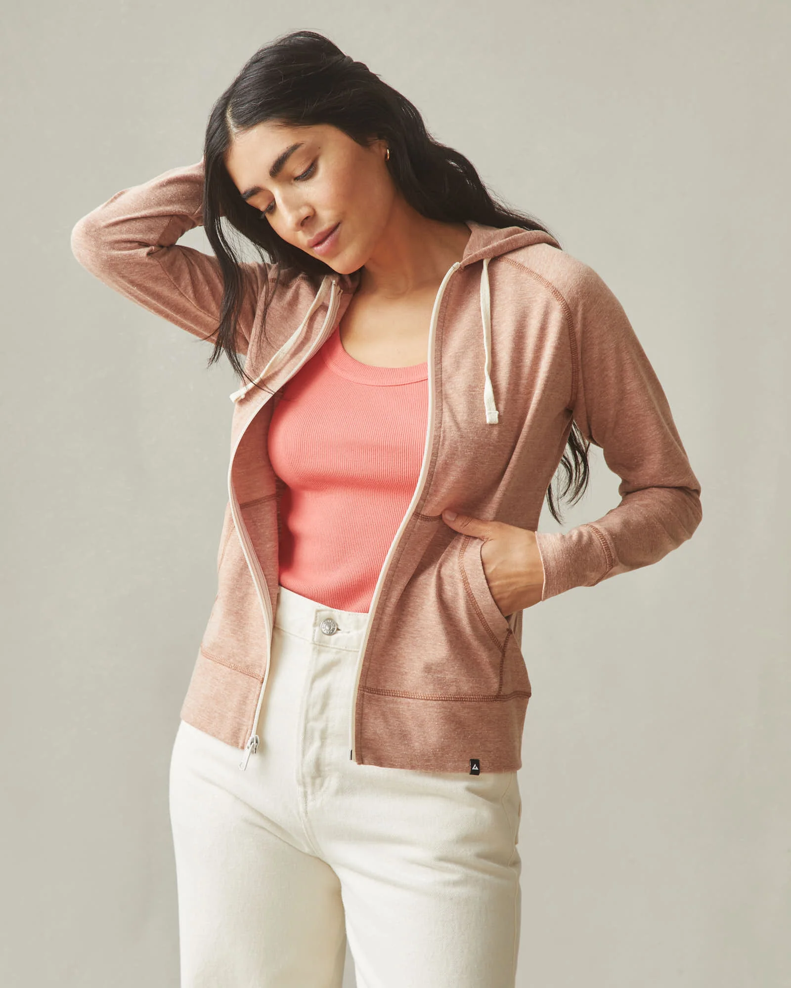 Women's Lightweight Full Zip - Canyon Clay Heather - Image 5