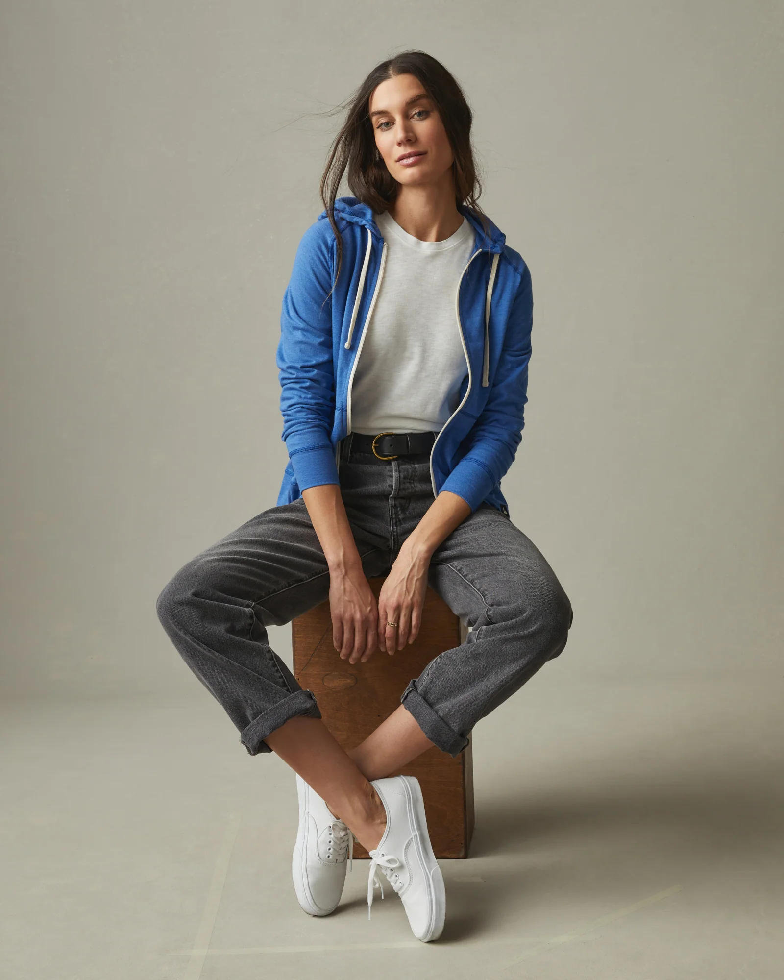 Women's Lightweight Full Zip - Essential Blue - Image 6