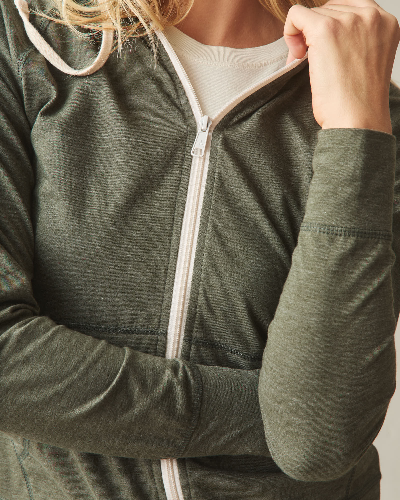 Women's Lightweight Full Zip - Forest Night Heather - Image 5