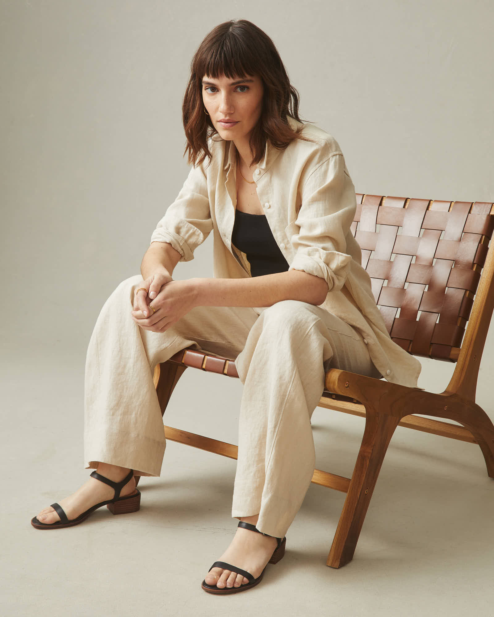 Women's Linen Wide Leg Pant - Cotton - Image 6